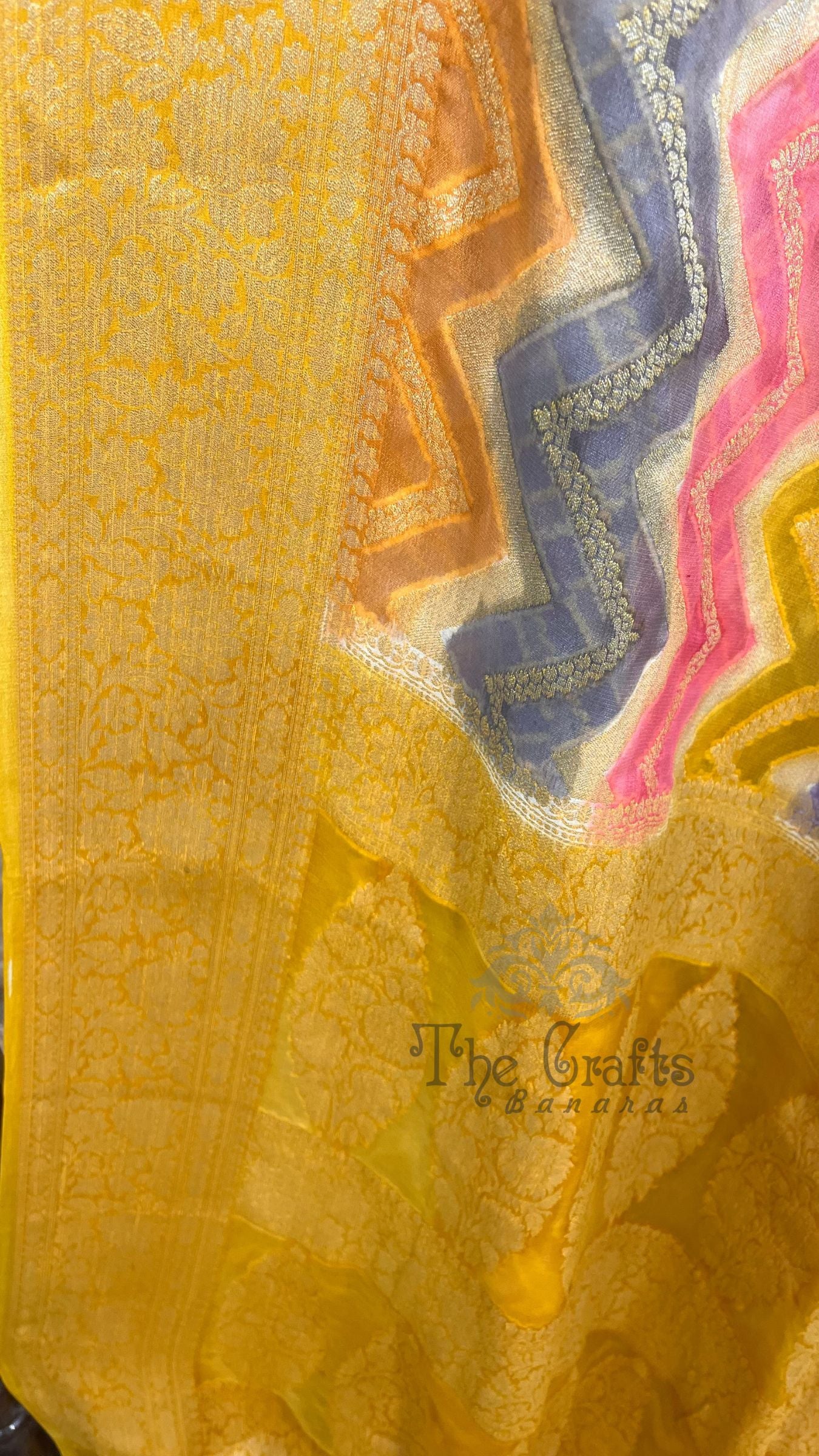 Pure Khaddi Chiffon Banarasi Saree