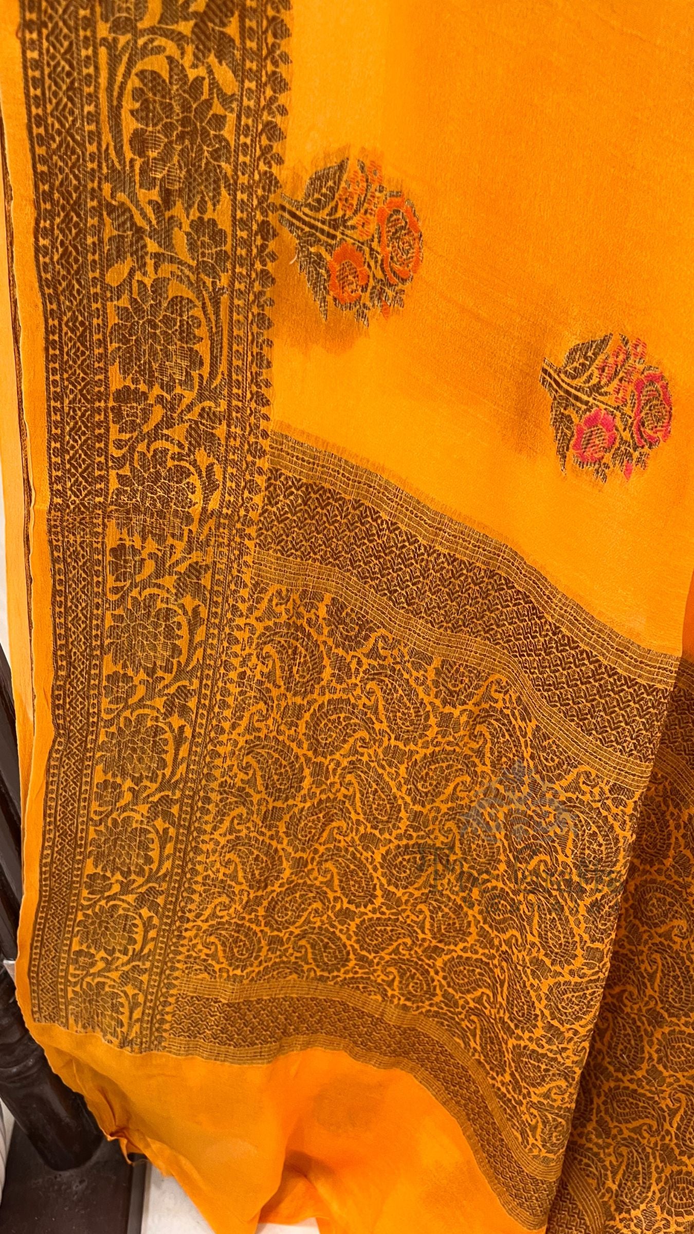Pure Khaddi Chiffon Banarasi Saree