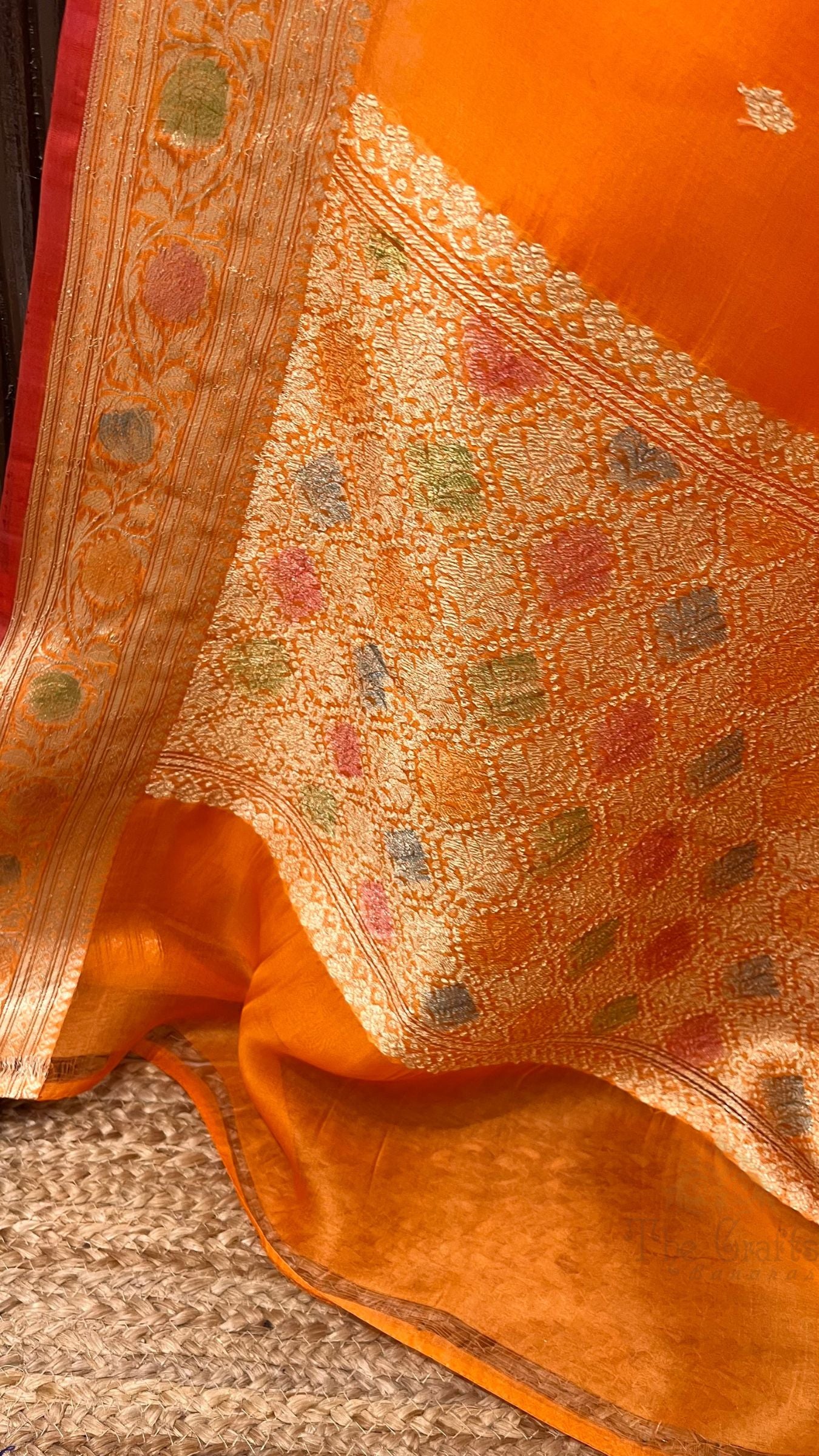 Pure Kora Silk Handloom Banarasi Saree