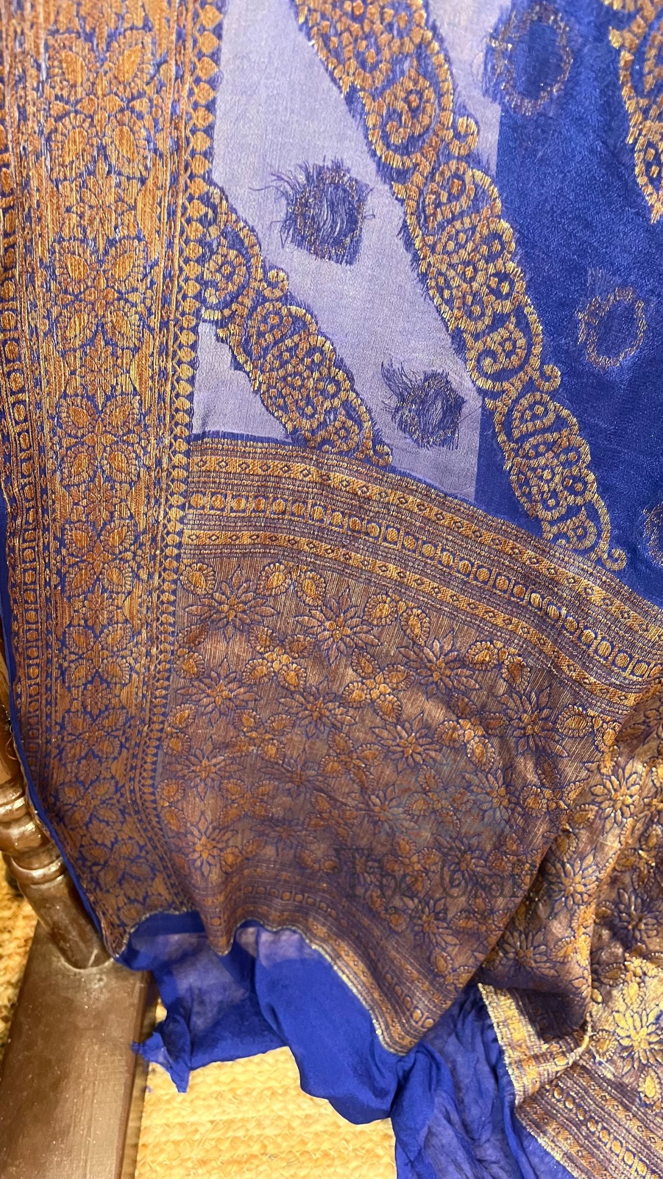 Pure Khaddi Chiffon Banarasi Saree