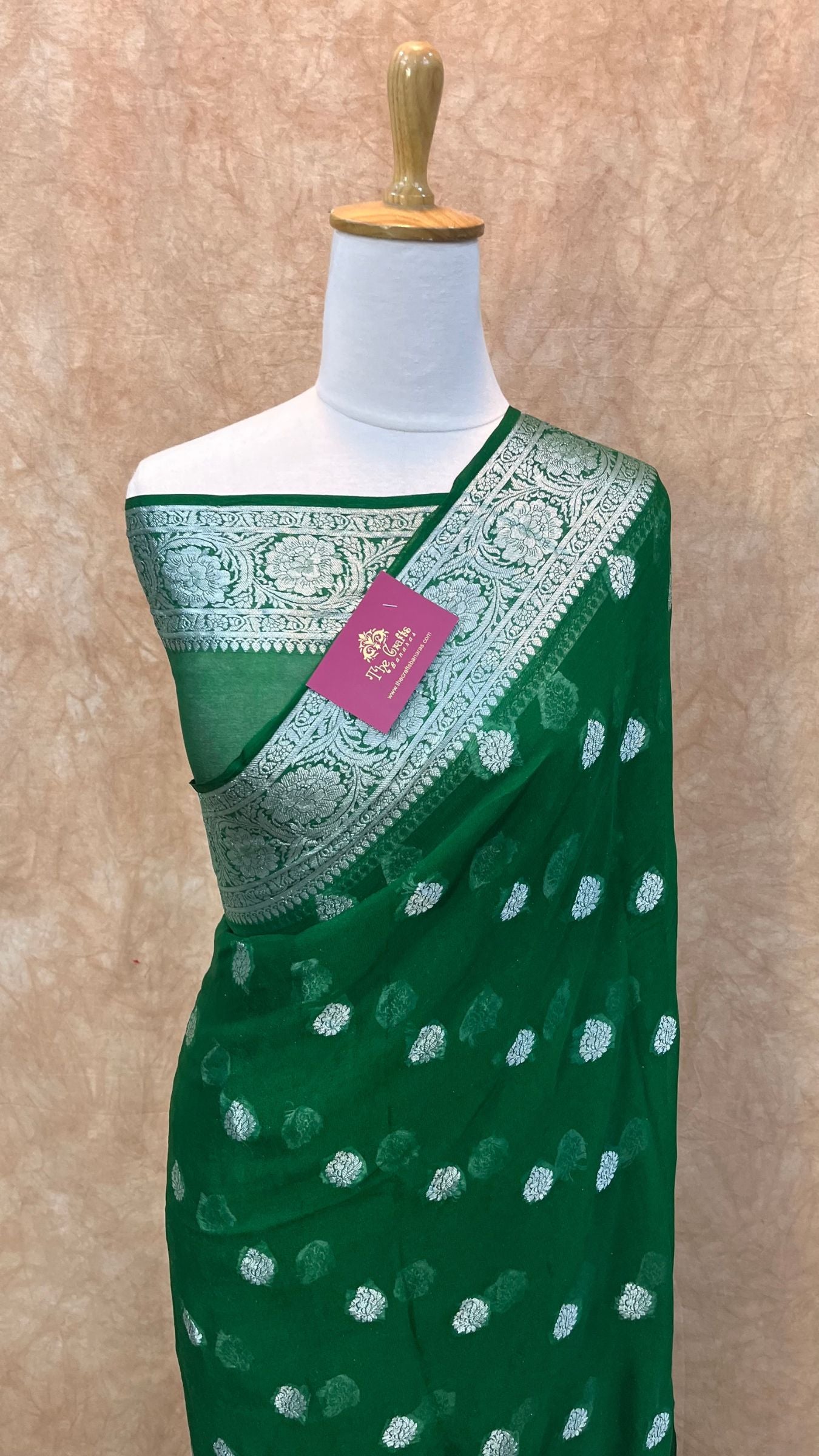 Pure Khaddi Chiffon Banarasi Saree