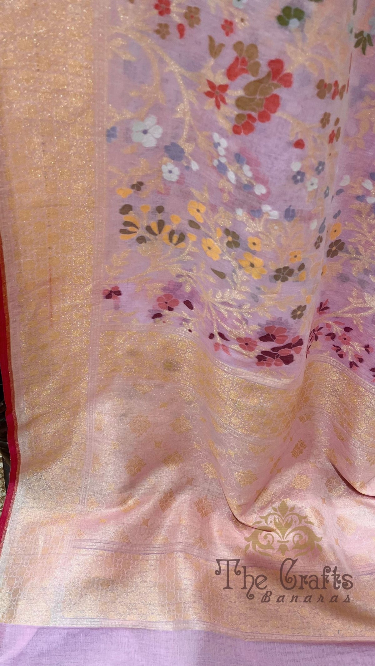 Pure Ektara Cotton Jamdani Banarasi Saree - Tilfi
