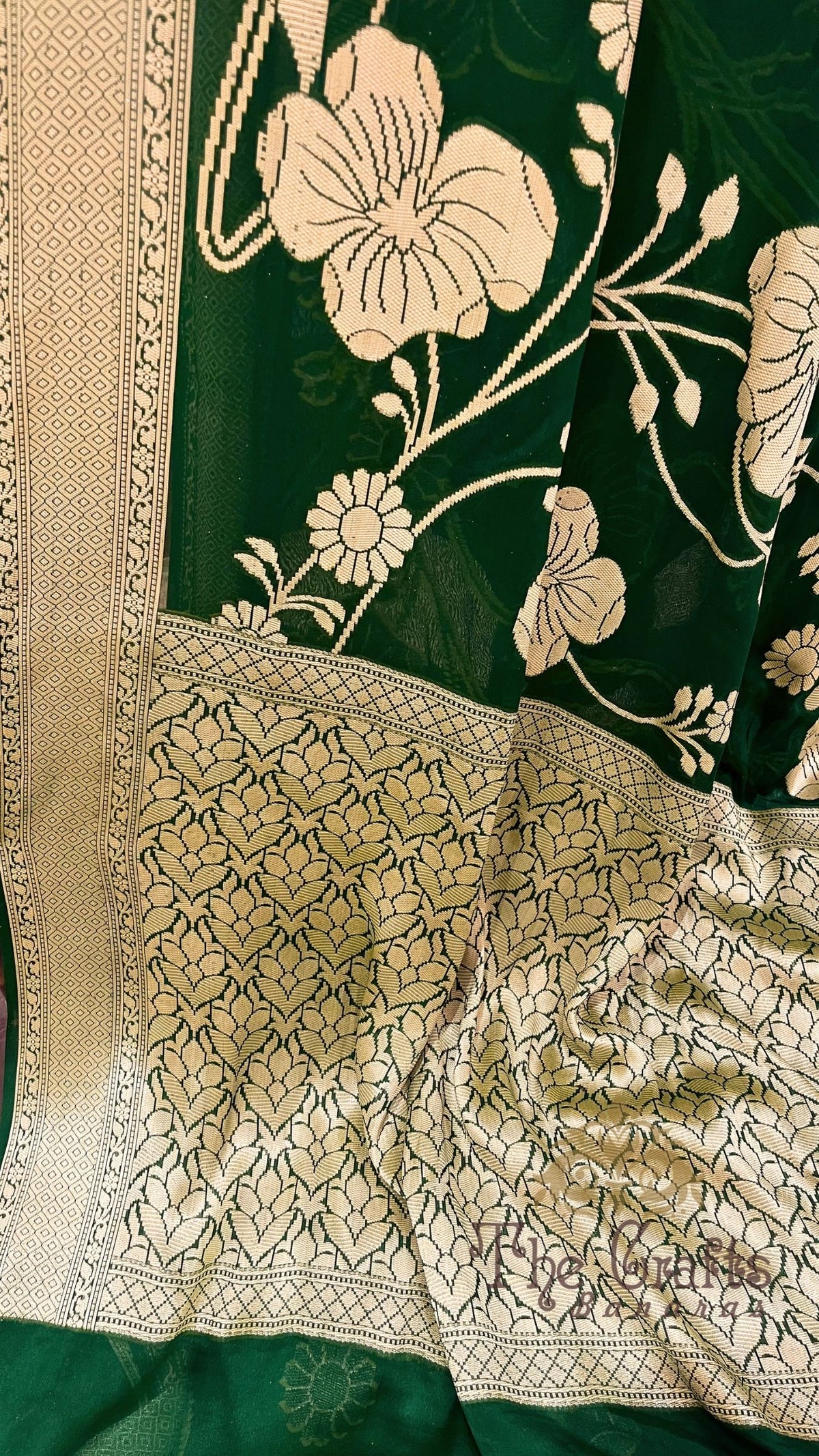 Pure Khaddi Chiffon Banarasi Saree