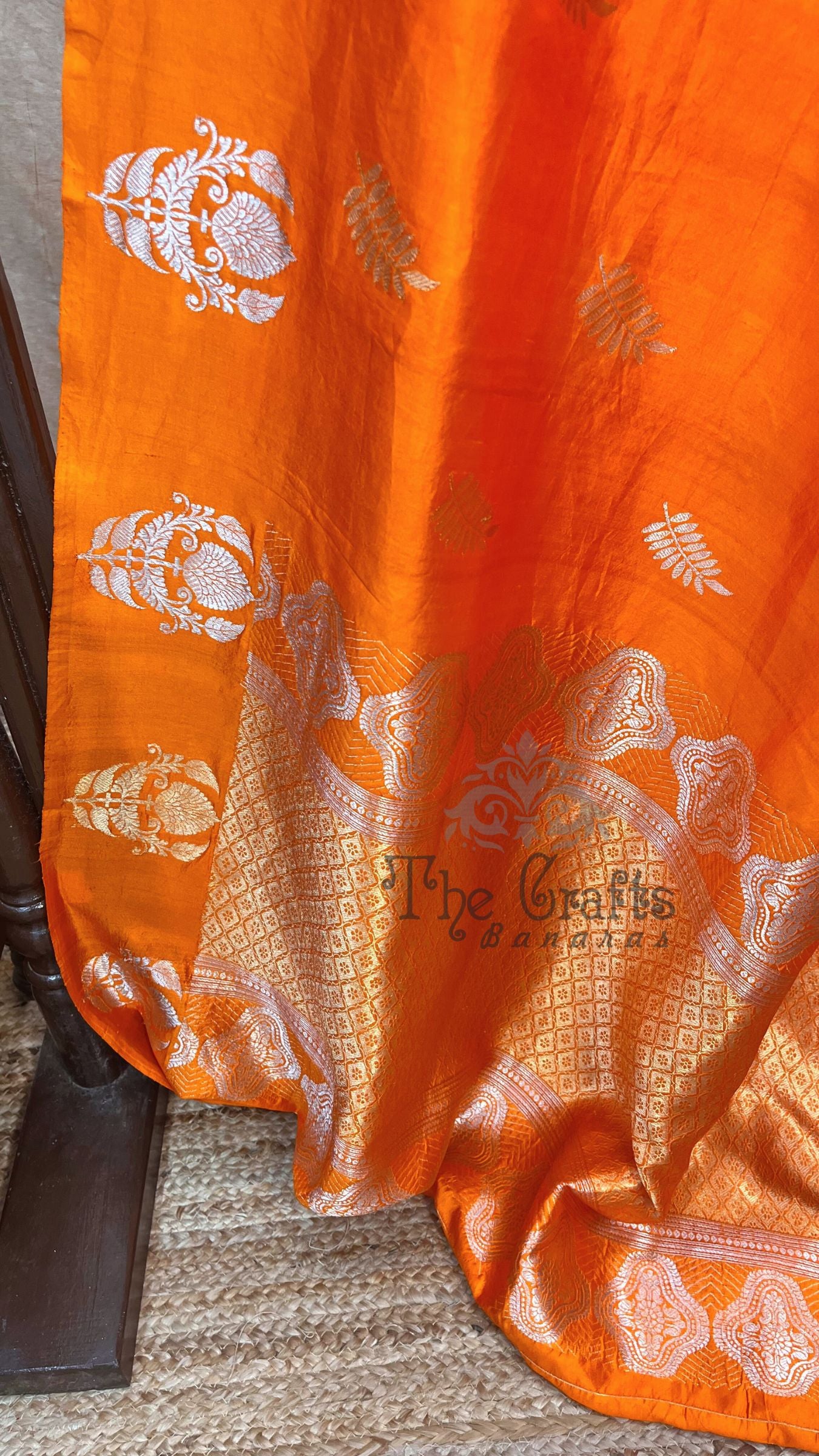 Pure  Mango Silk Handloom Banarasi Saree