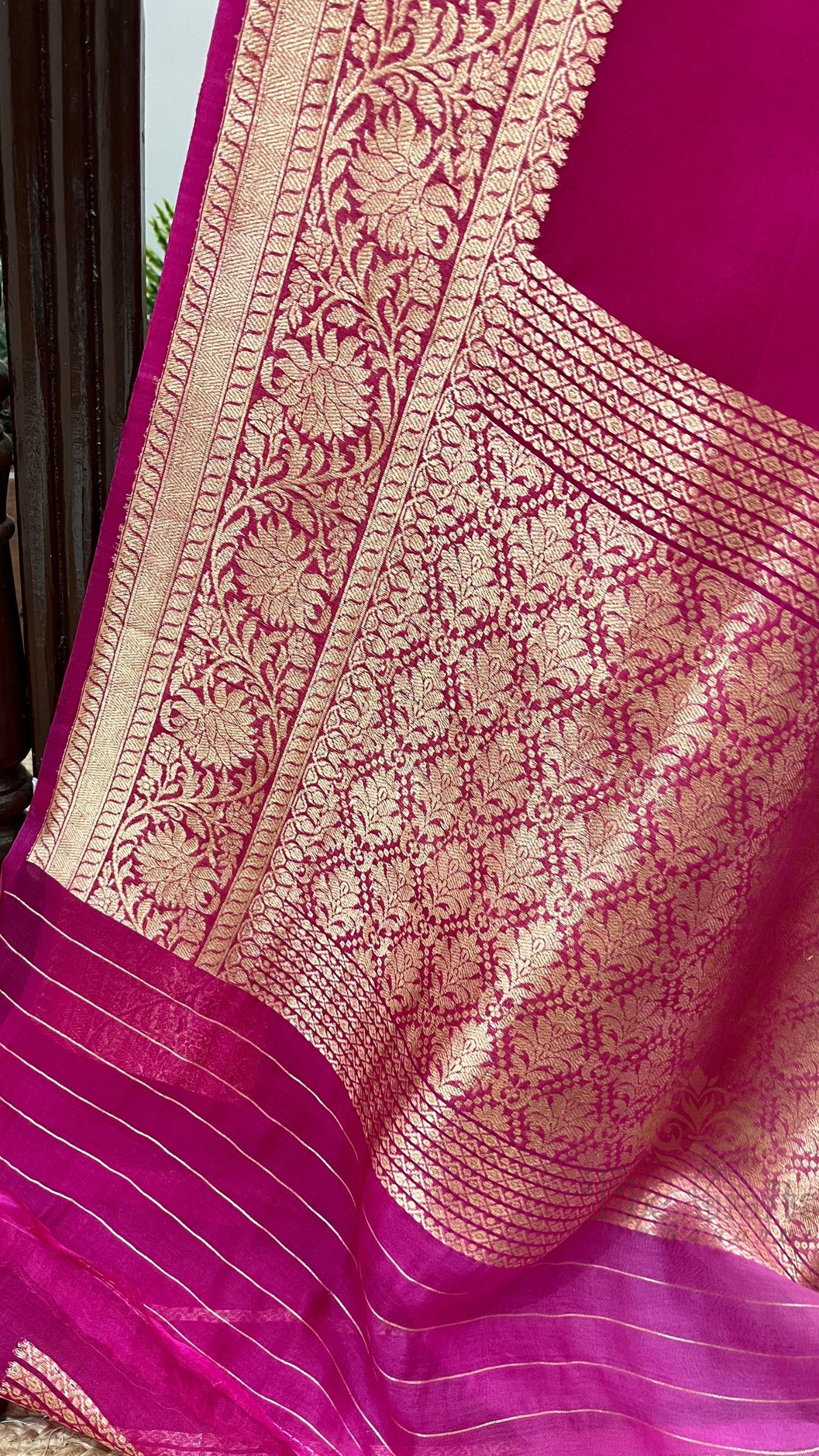 Pure Kora Silk Handloom Banarasi Saree