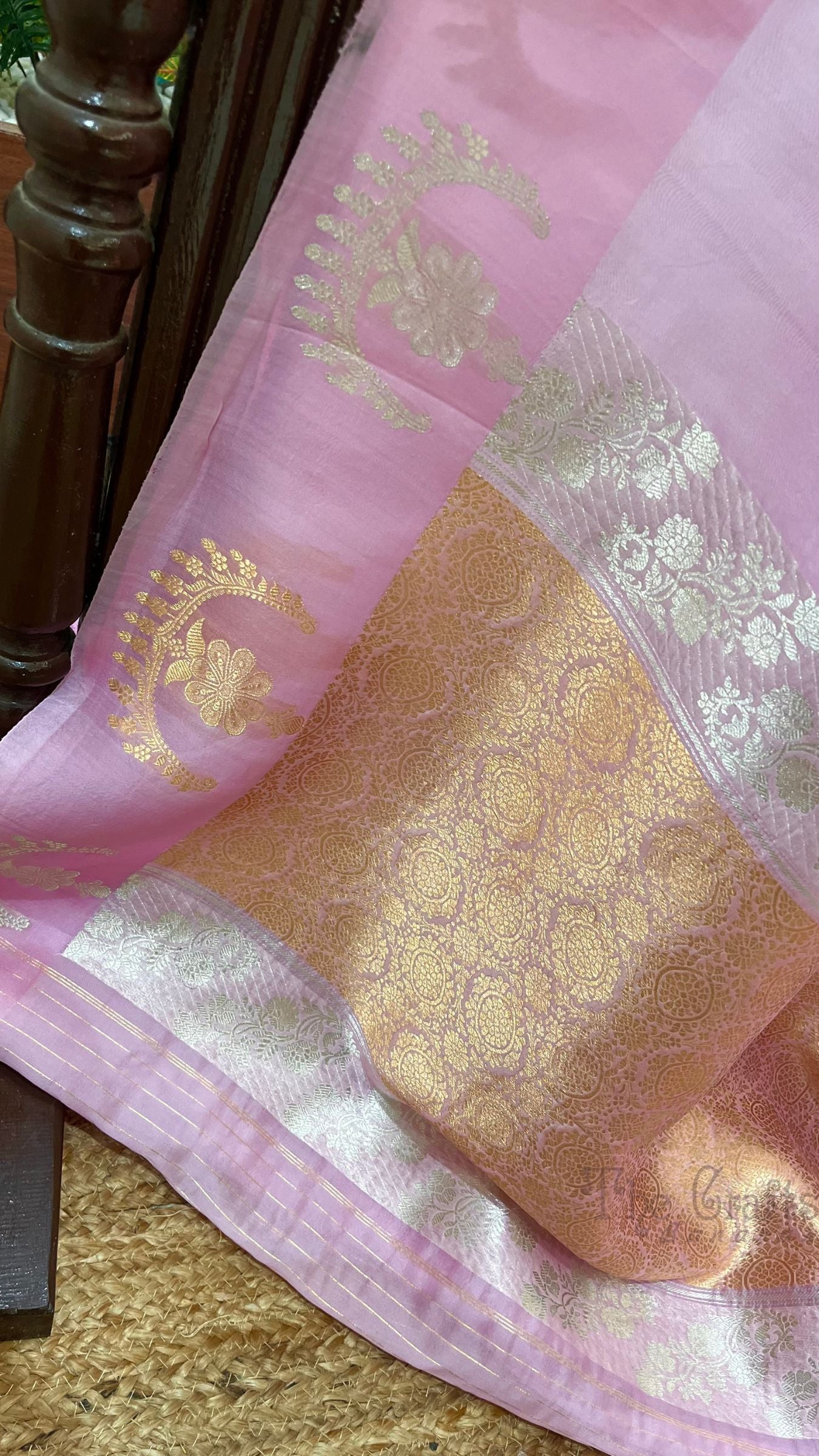 Pure Kora Silk Handloom Banarasi Saree