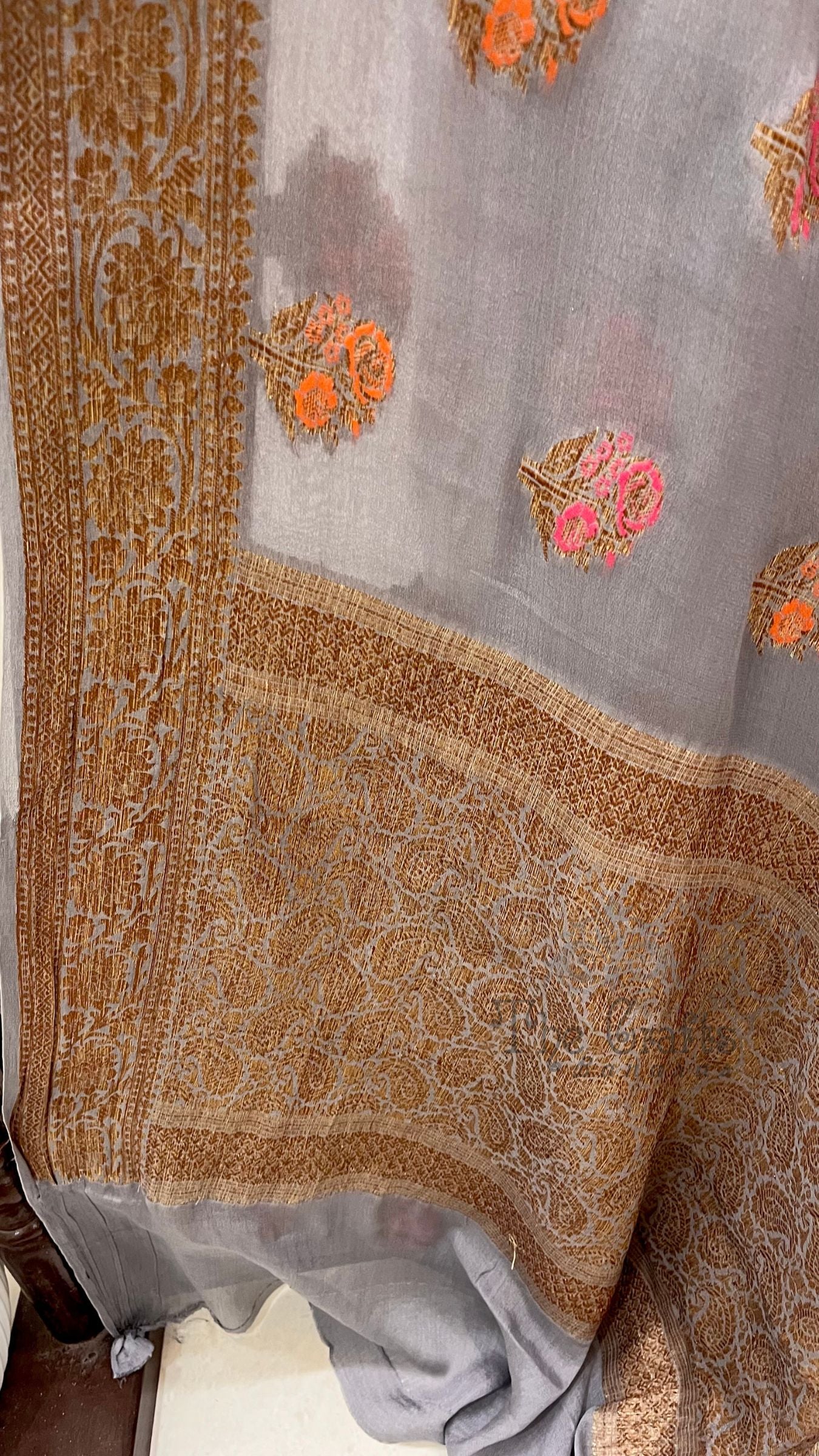 Pure Khaddi Chiffon Banarasi Saree