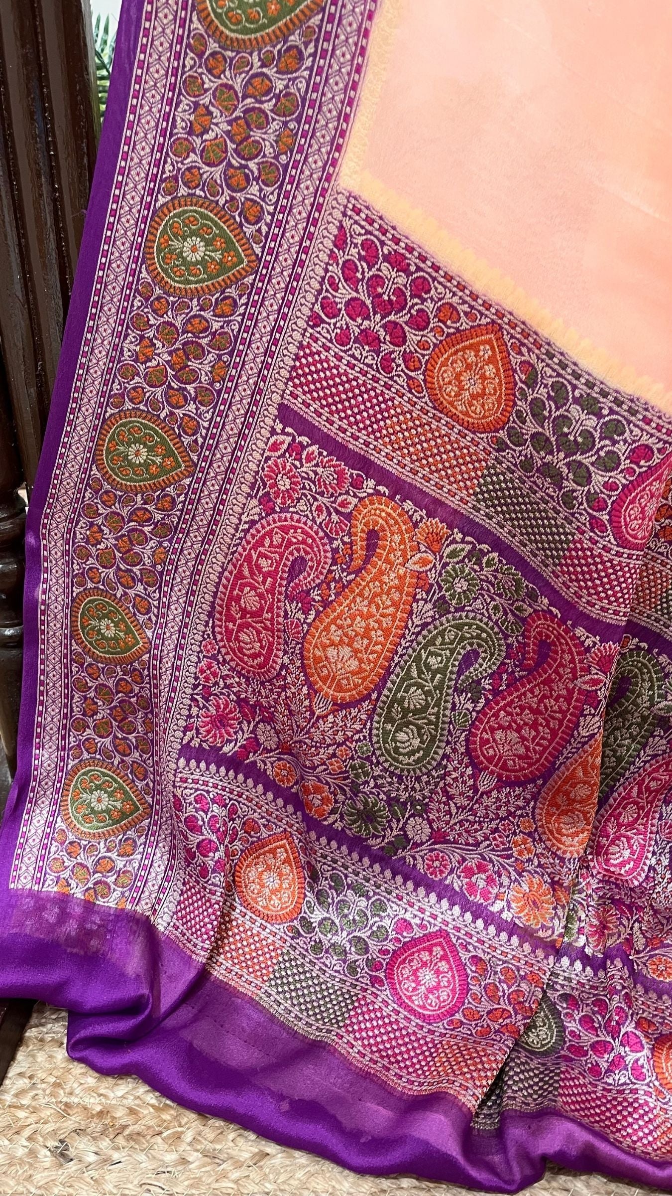 Pure Khaddi Chiffon Banarasi Saree