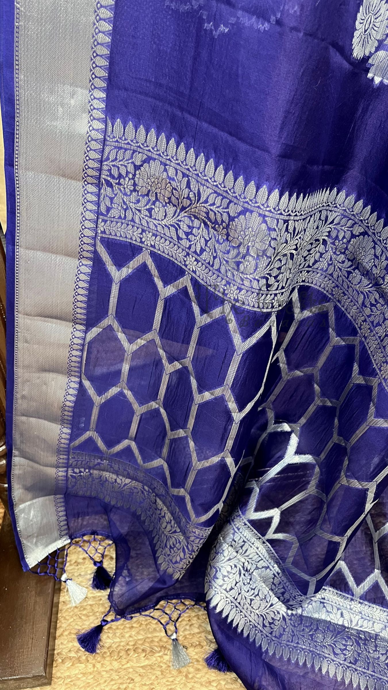 Pure Kora Silk Handloom Banarasi Saree