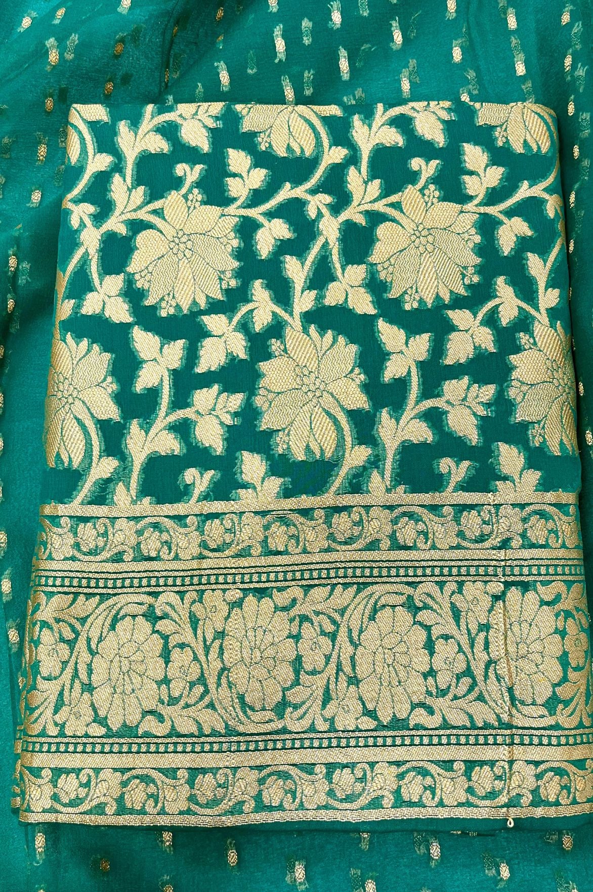 Khaddi Georgette Banarasi Dress Material