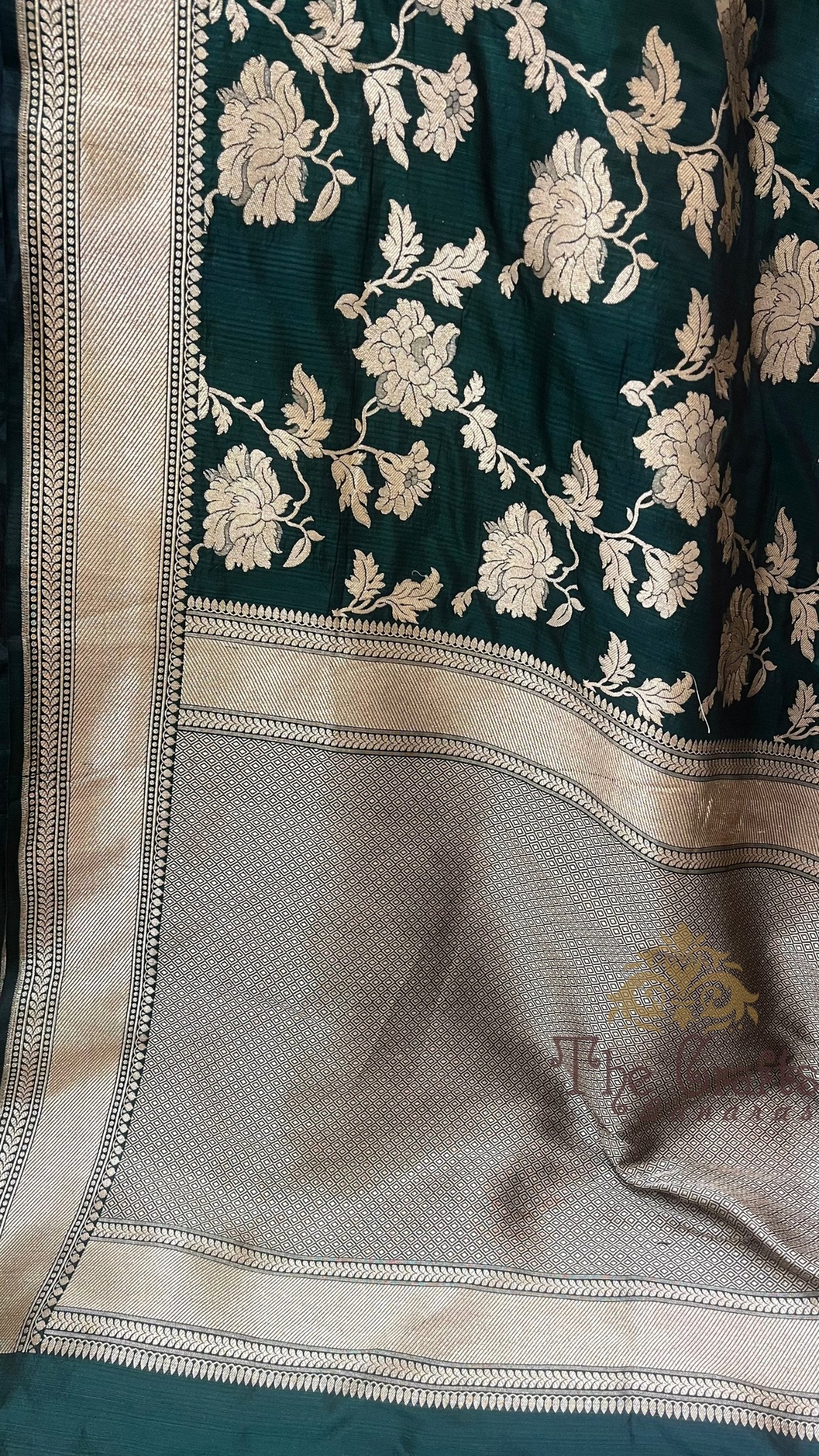 Pure Katan Silk Handloom Banarasi Saree - Jaal work