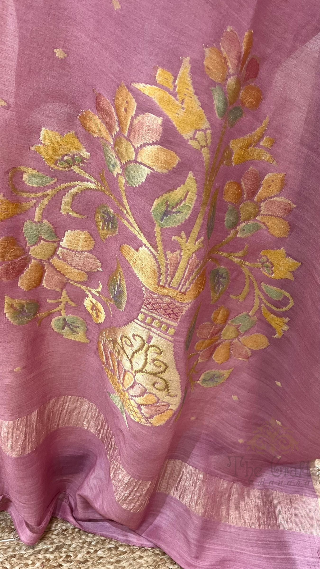 Pure Moonga Silk Banarasi Handloom Dupatta
