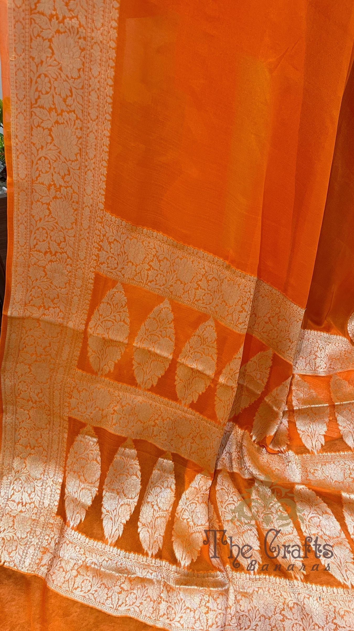 Pure Khaddi Chiffon Banarasi Saree