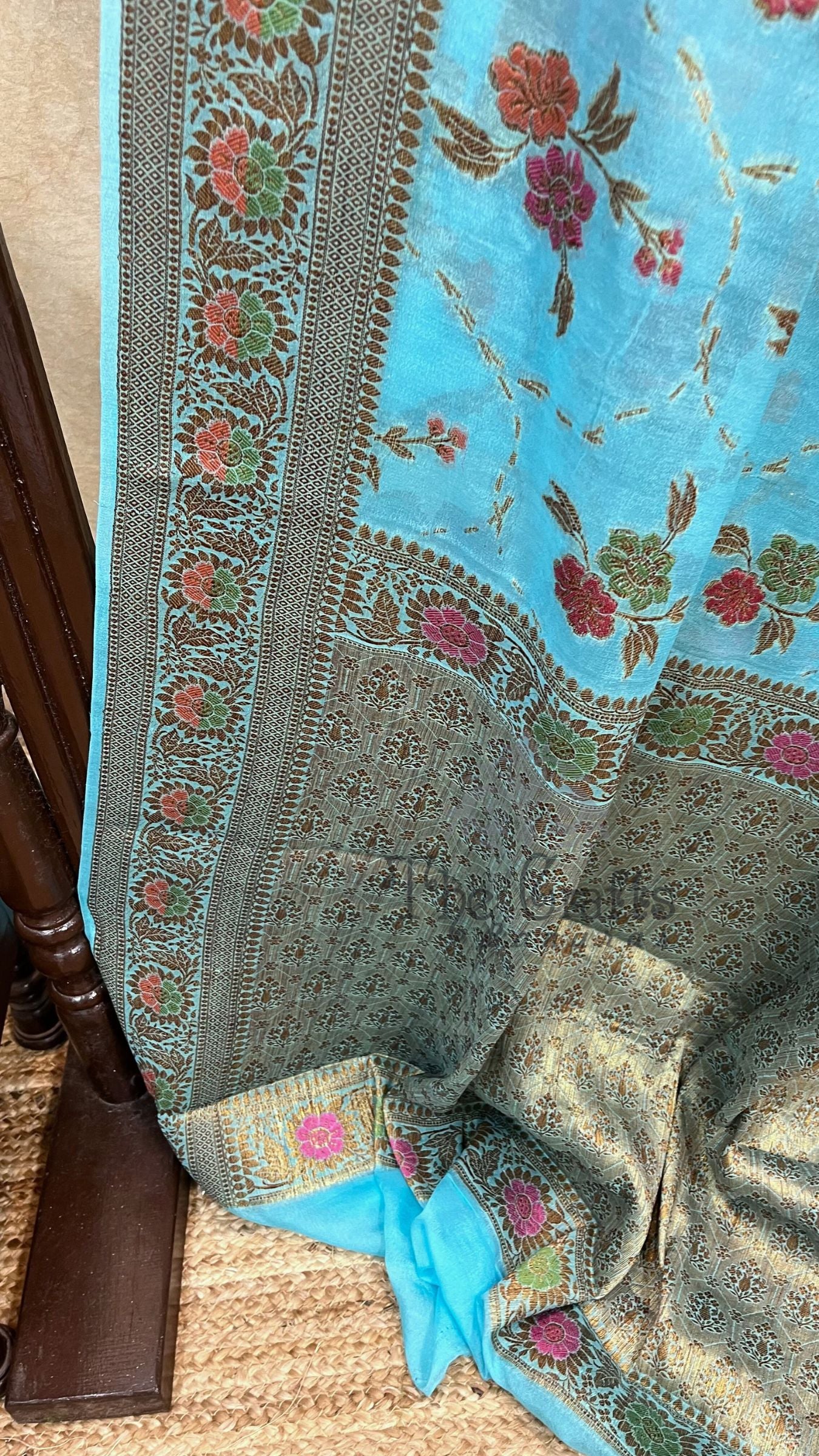 Pure Khaddi Chiffon Banarasi Saree