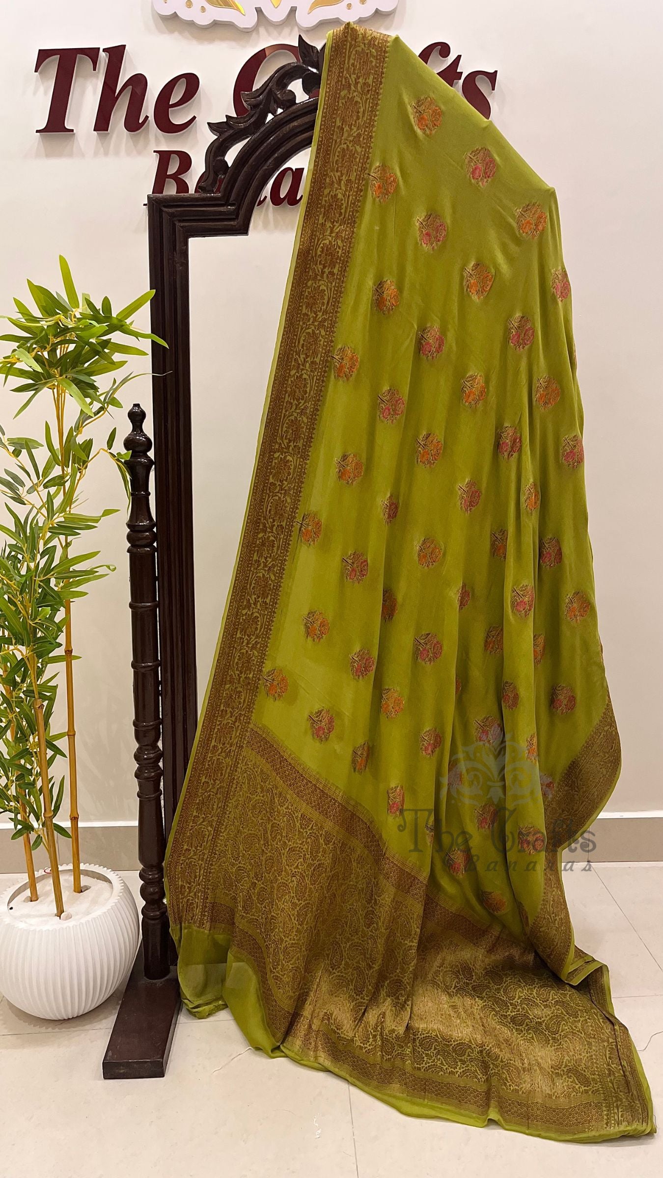 Pure Khaddi Chiffon Banarasi Saree