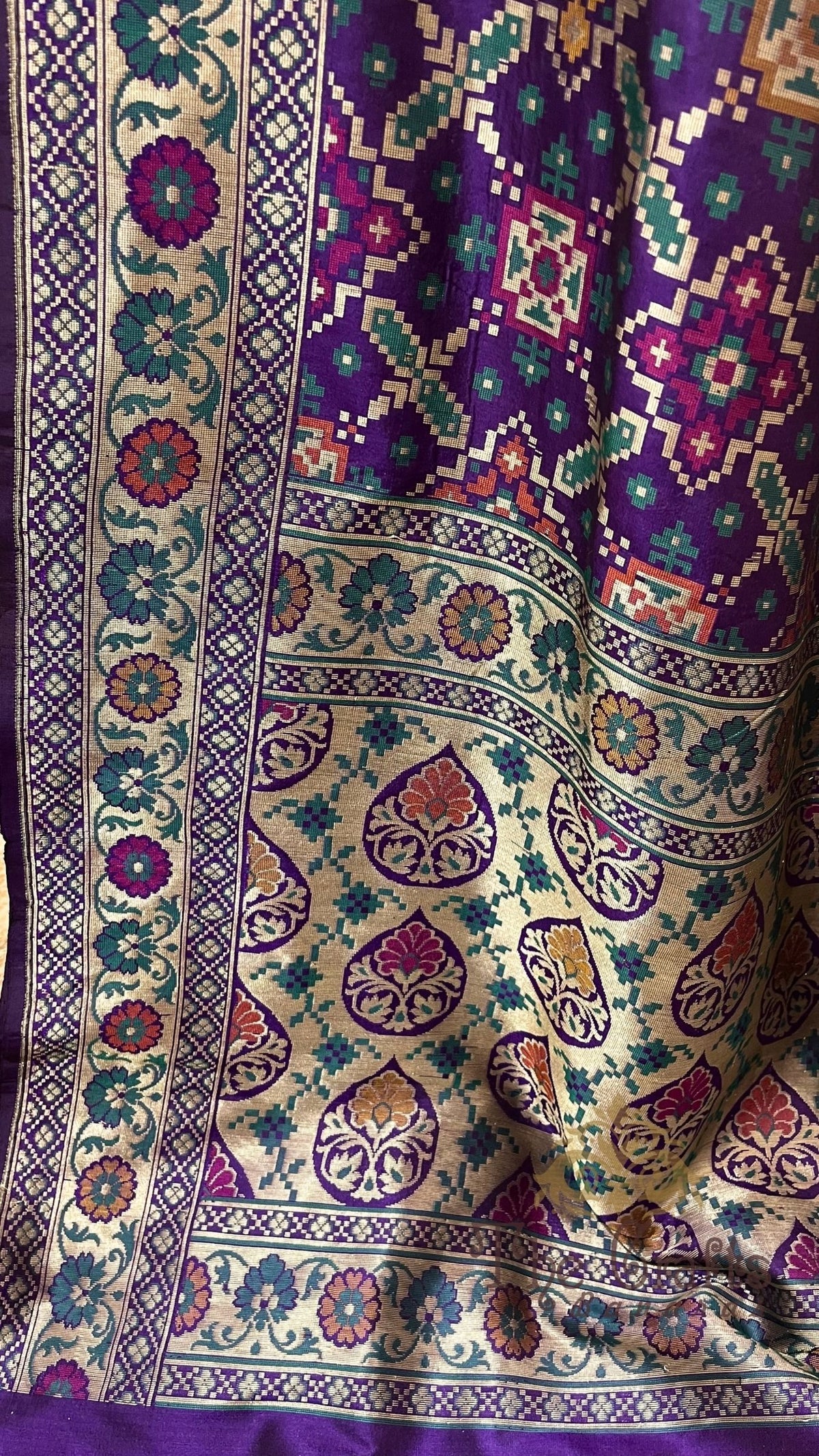 Pure Ektara Cotton Jamdani Banarasi Saree - Tilfi