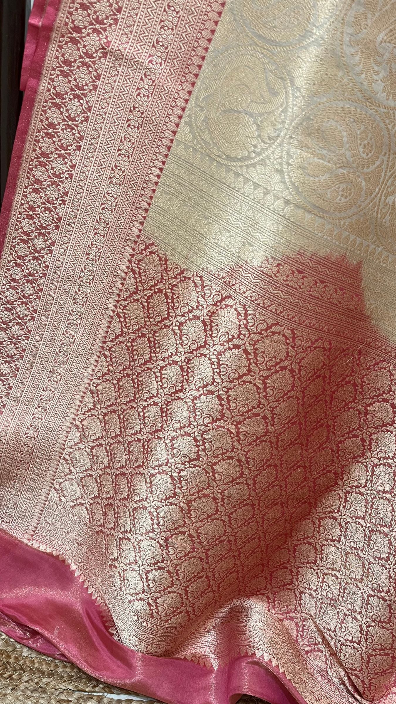 Pure Katan Tissue Silk Handloom Banarasi Saree - Tanchui Brocade