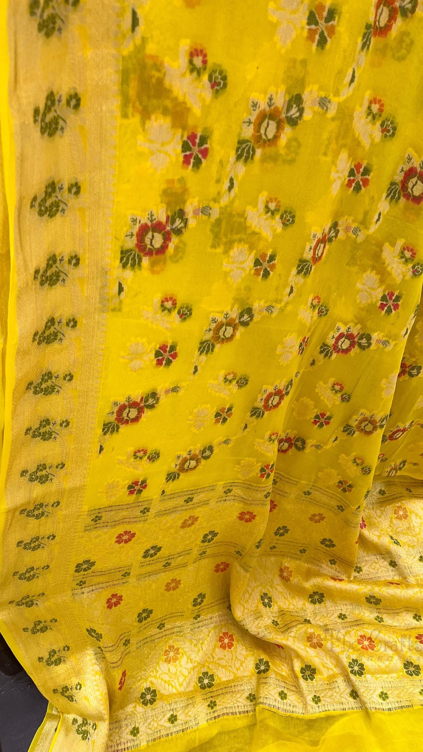 Pure Khaddi Chiffon Banarasi Saree