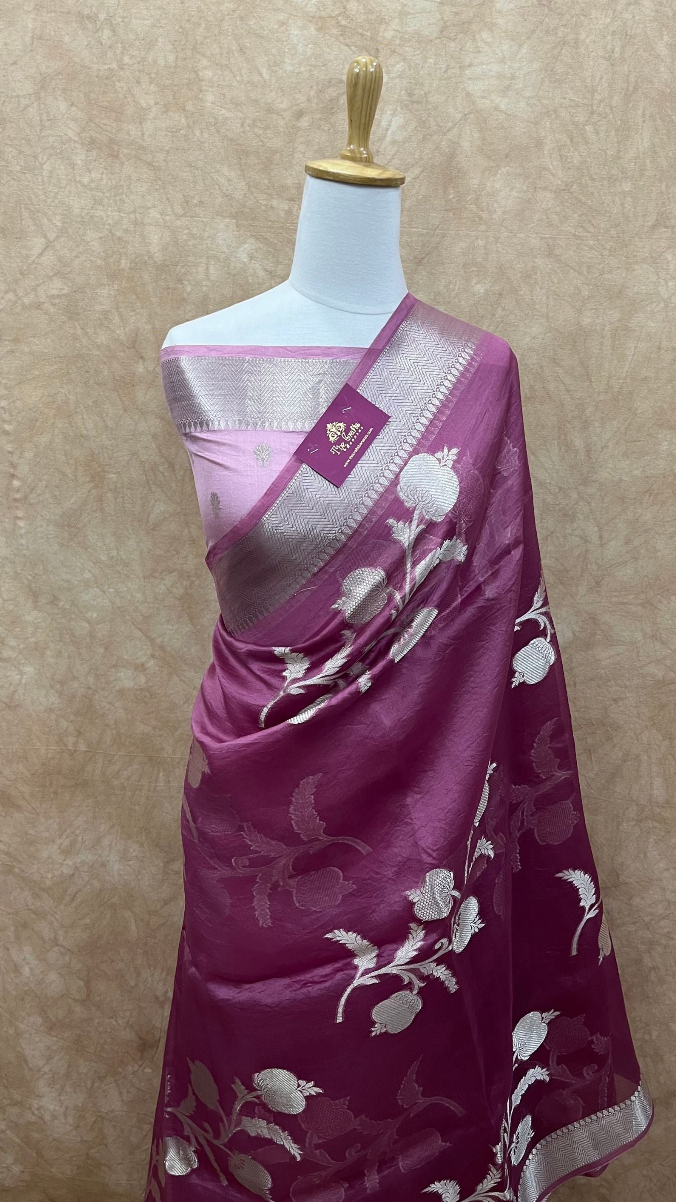 Pure Kora Silk Handloom Banarasi Saree