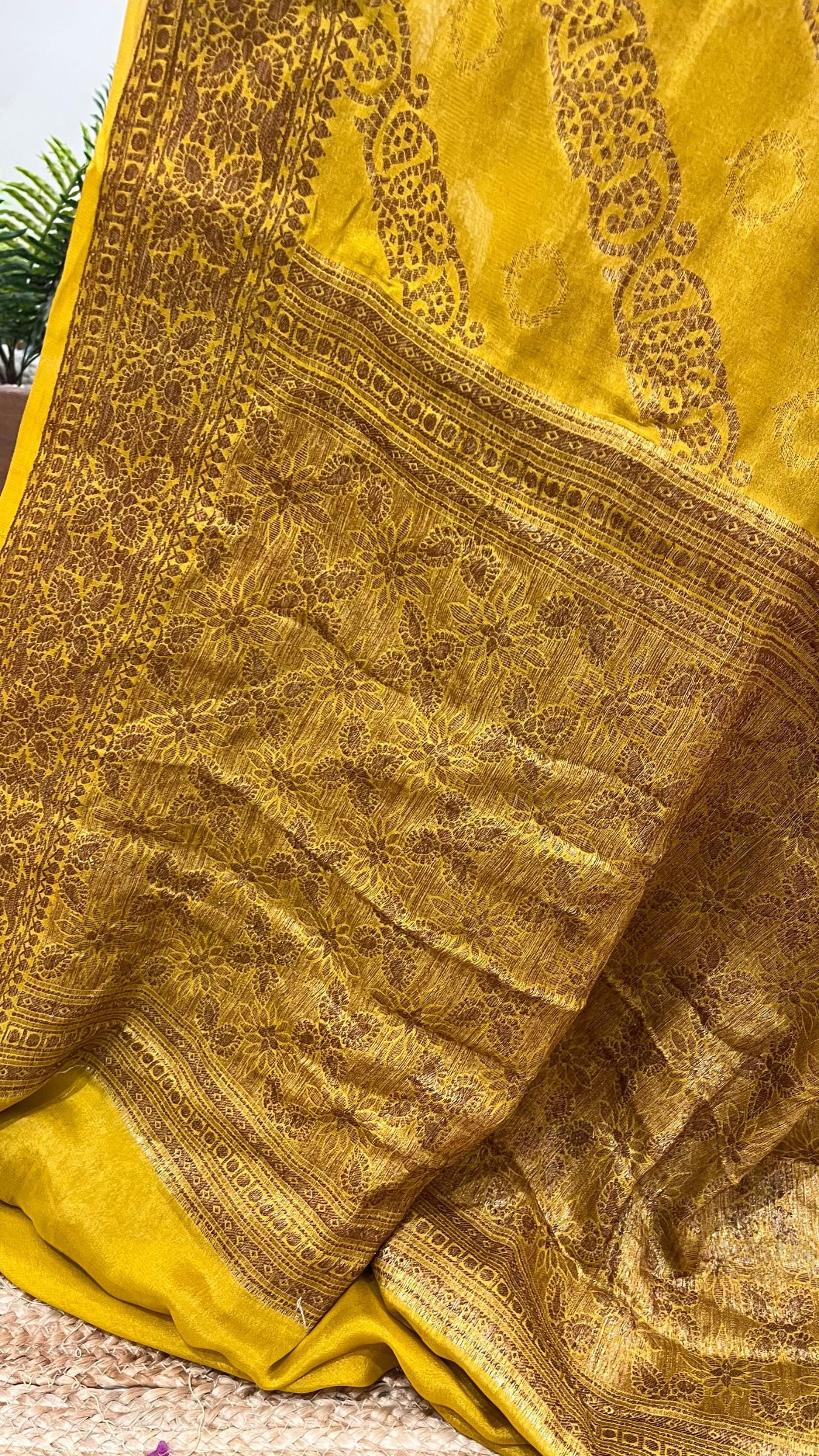 Pure Khaddi Chiffon Banarasi Saree