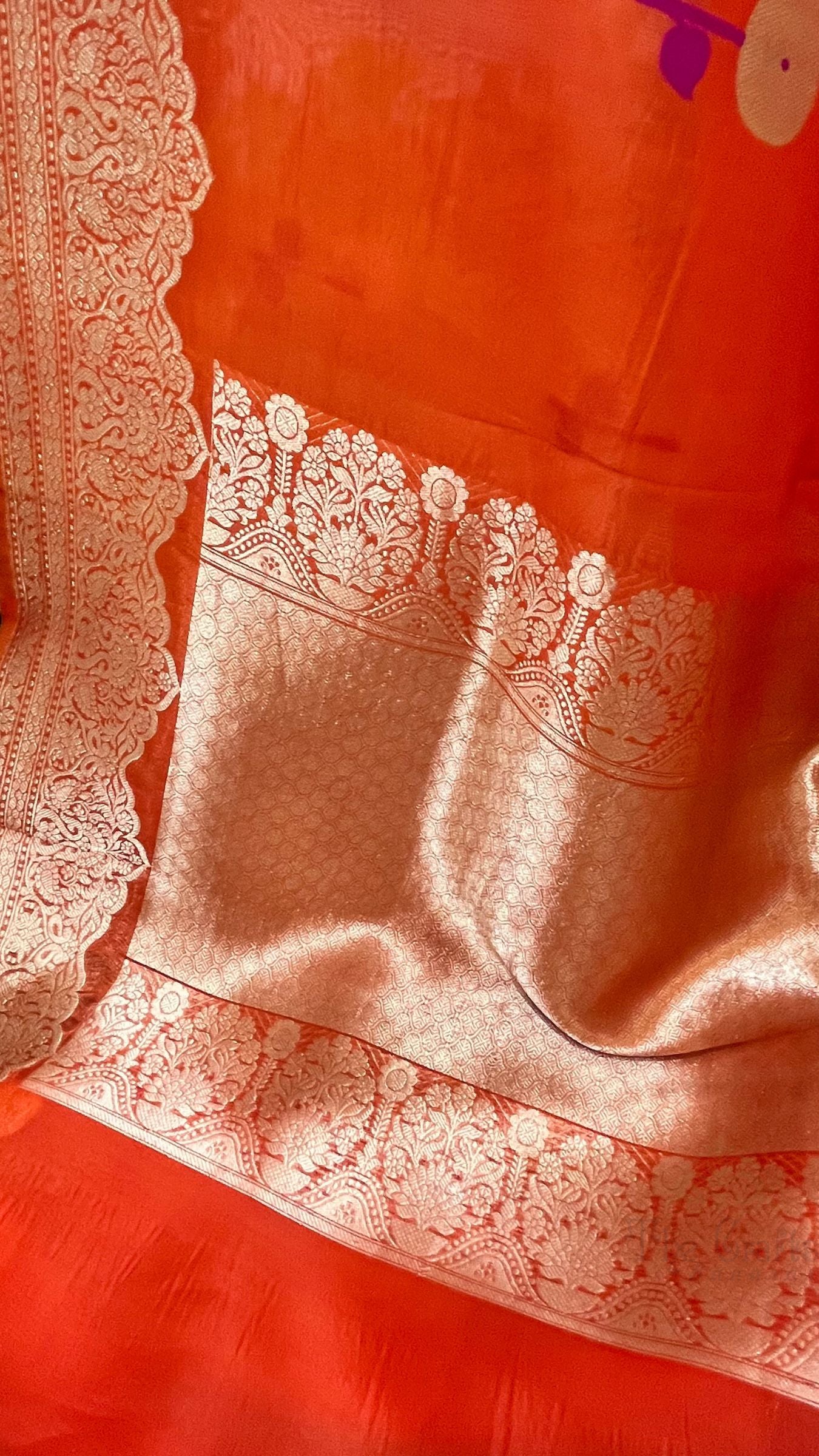 Pure Kora Silk Handloom Banarasi Saree