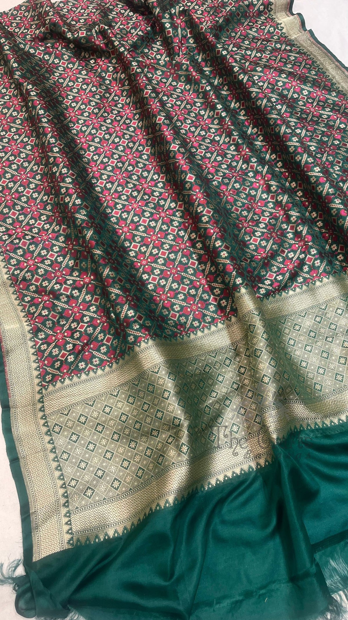 Pure Katan Silk Banarasi Handloom Dupatta
