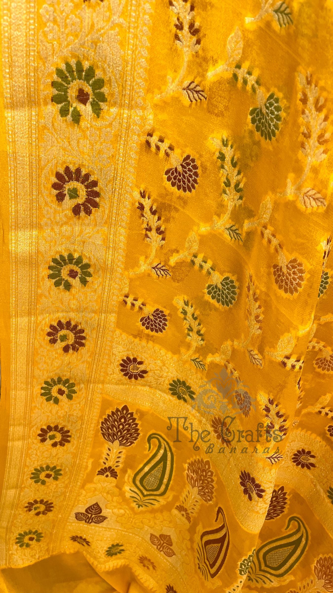 Pure Khaddi Chiffon Banarasi Saree