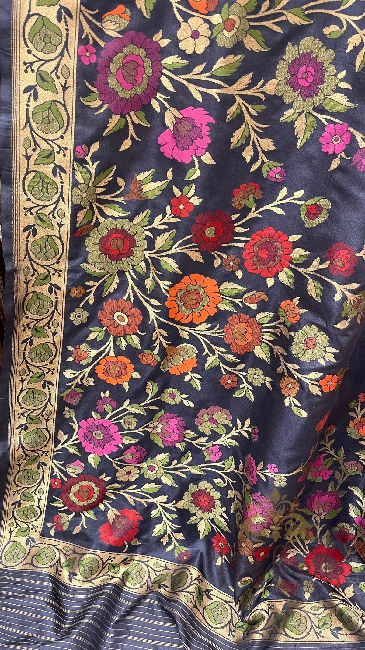 Pure Katan Silk Handloom Banarasi Saree - Tilfi Meenakari Jaal Work