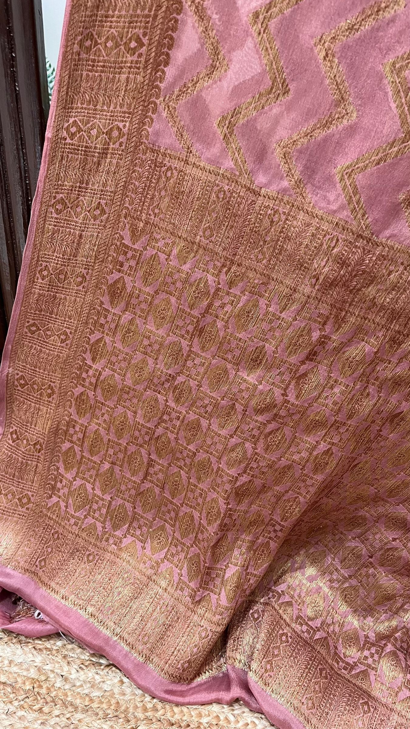 Pure Khaddi Chiffon Banarasi Saree