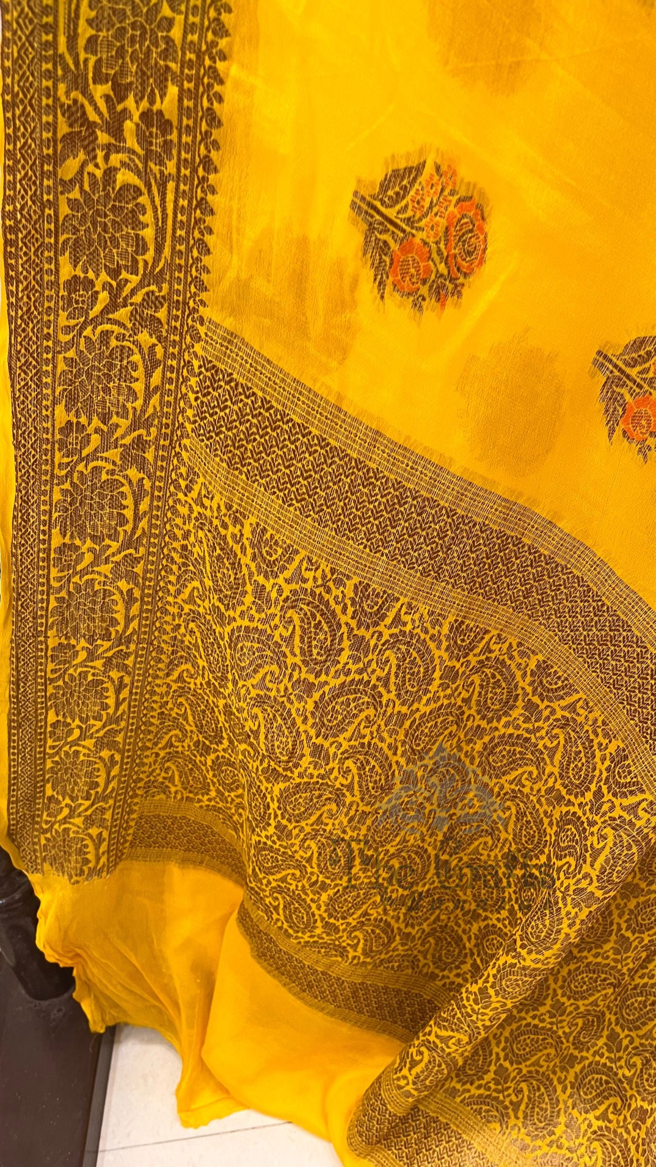 Pure Khaddi Chiffon Banarasi Saree