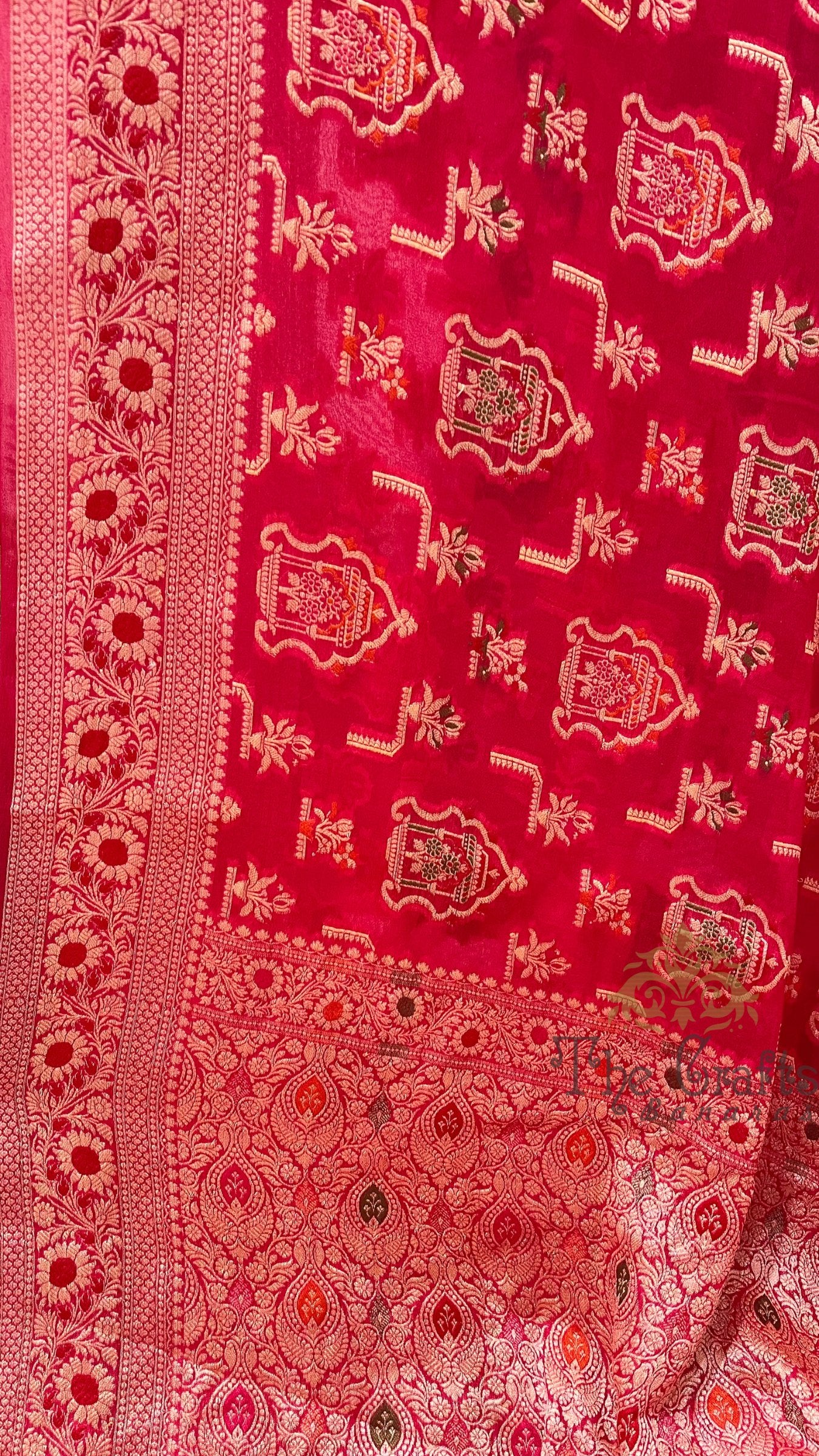 Pure Khaddi Chiffon Banarasi Saree
