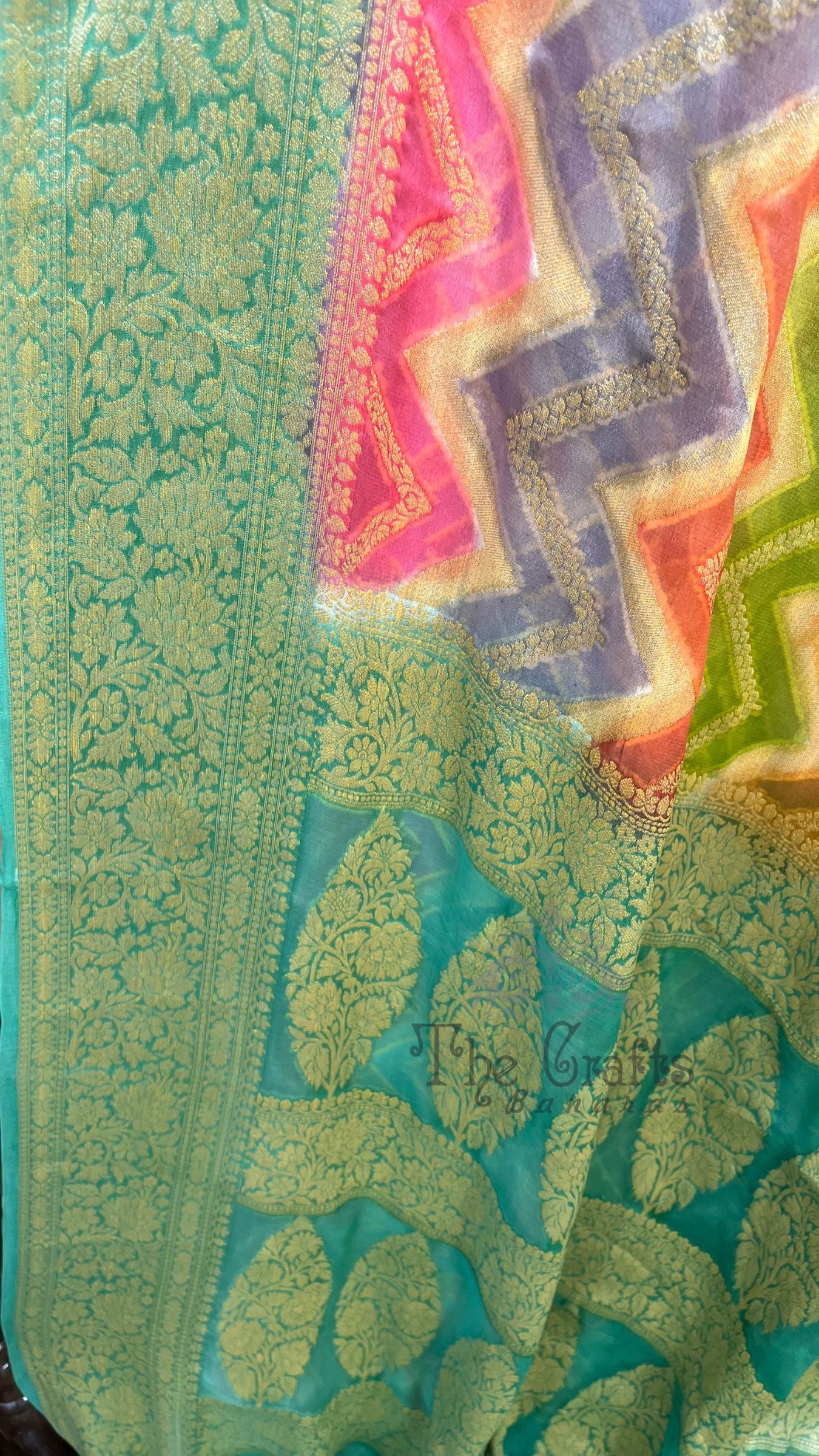 Pure Khaddi Chiffon Banarasi Saree