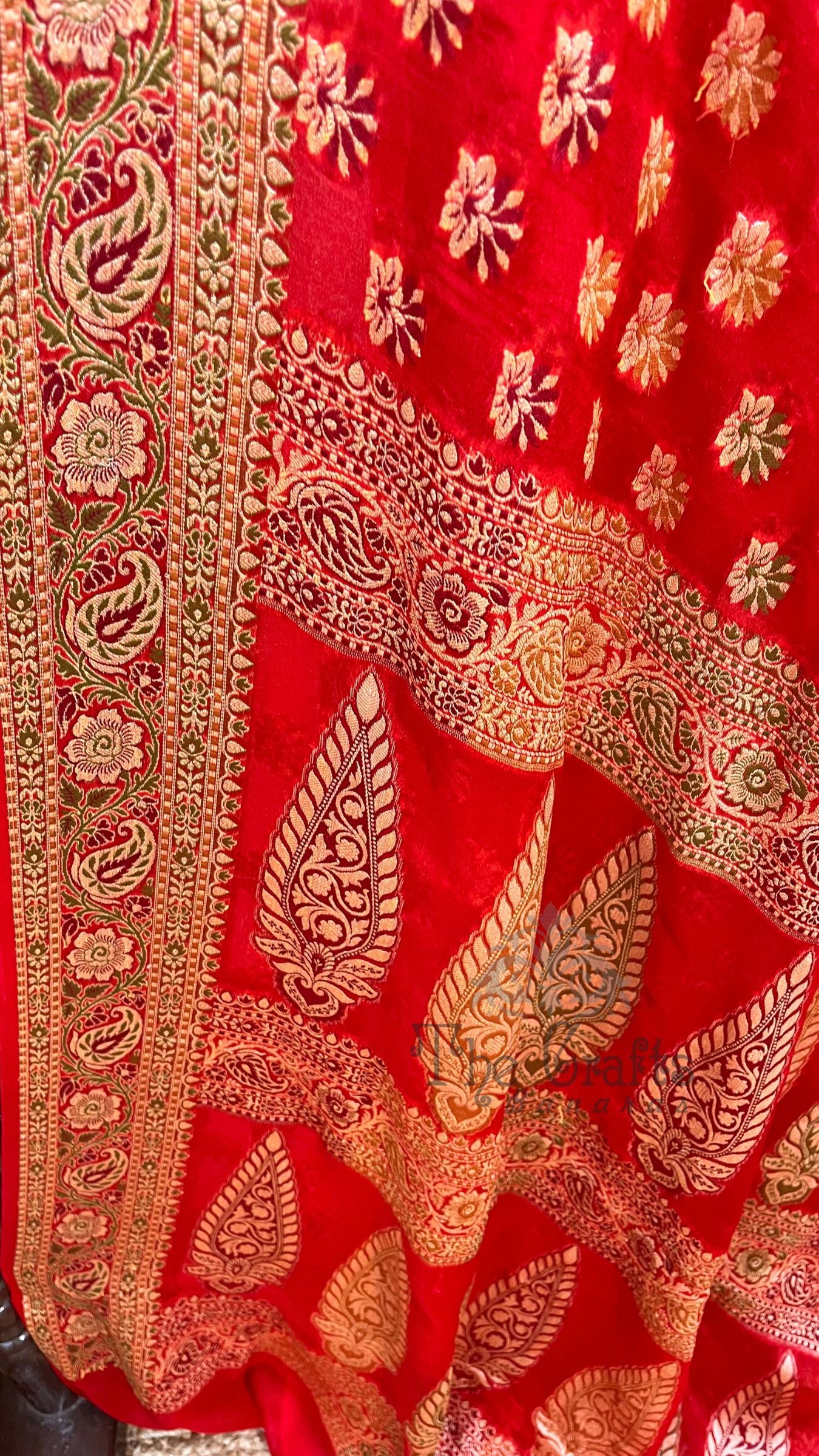 Pure Khaddi Chiffon Banarasi Saree