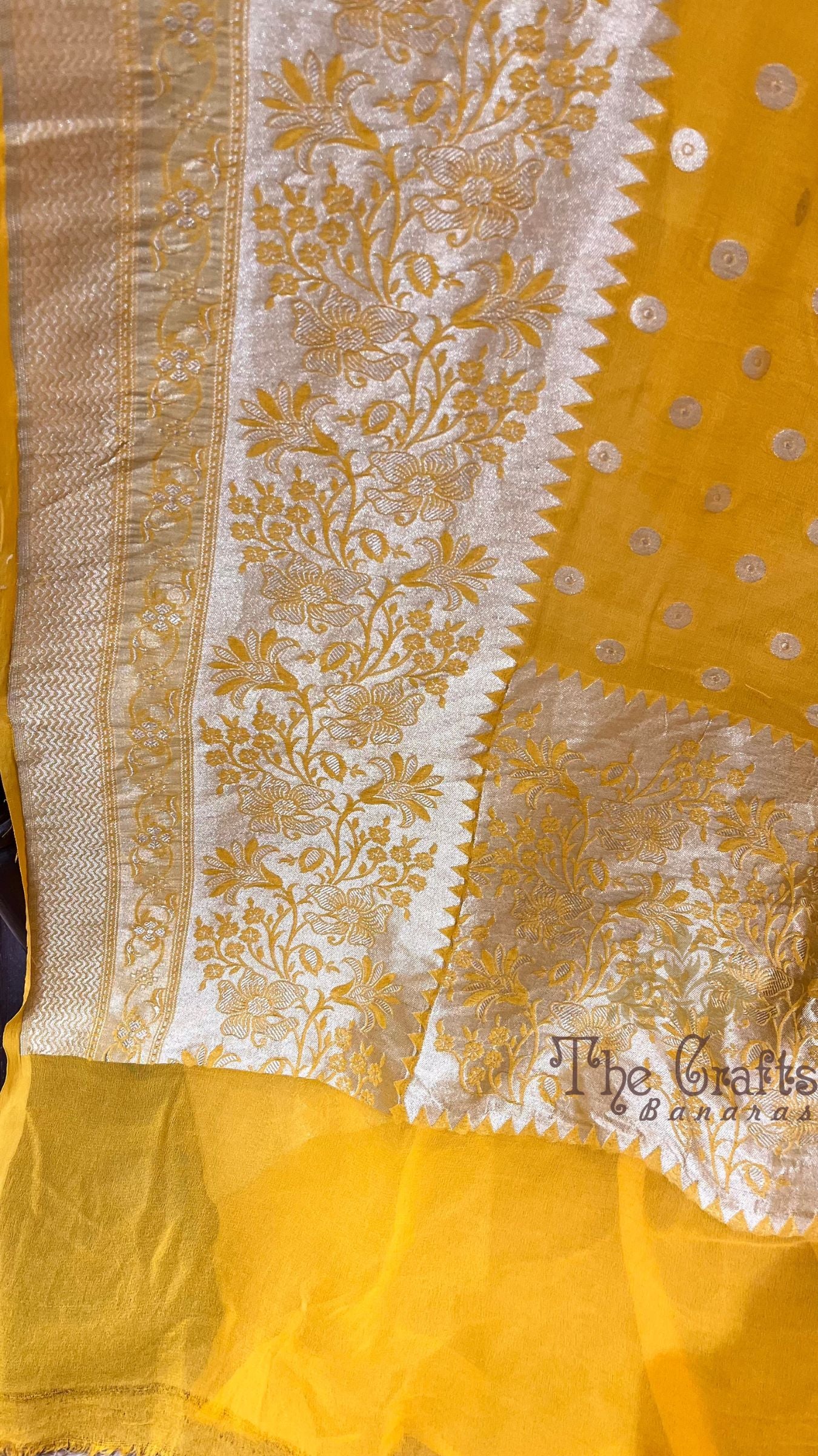 Khaddi Georgette Handloom Banarasi Saree