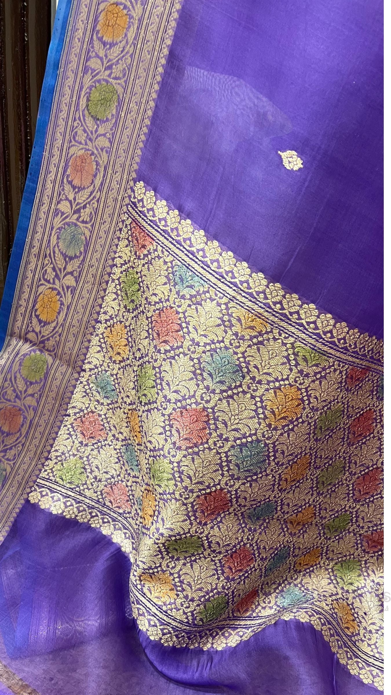 Pure Kora Silk Handloom Banarasi Saree