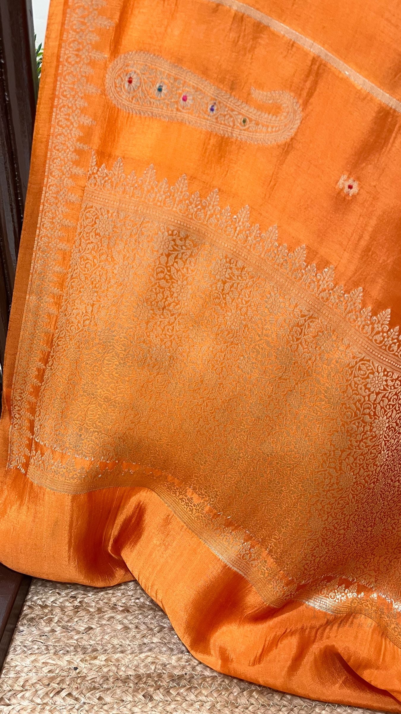 Pure Mango Silk Banarasi Saree