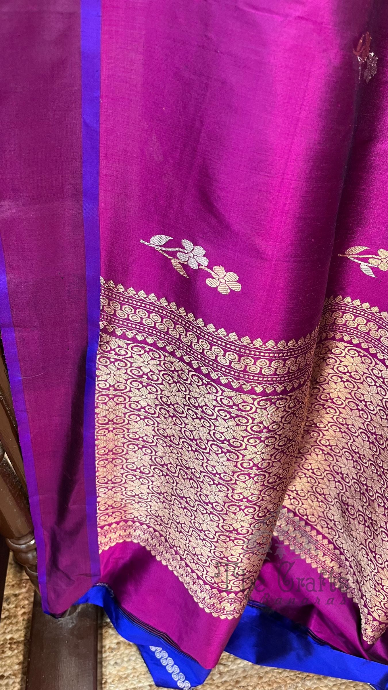 Pure Raw Mango Silk Handloom Banarasi Saree