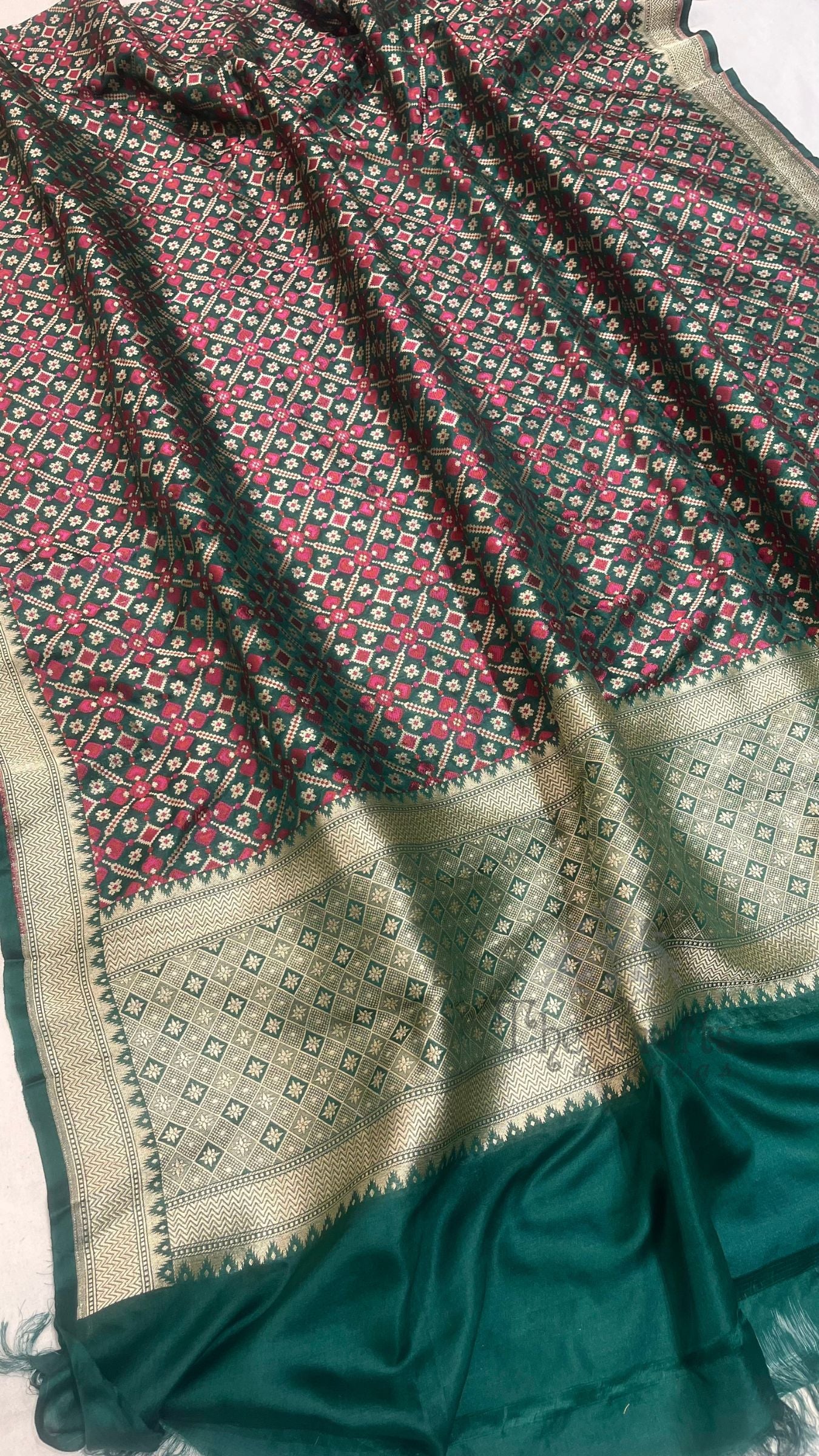 Pure Katan Silk Banarasi Handloom Dupatta