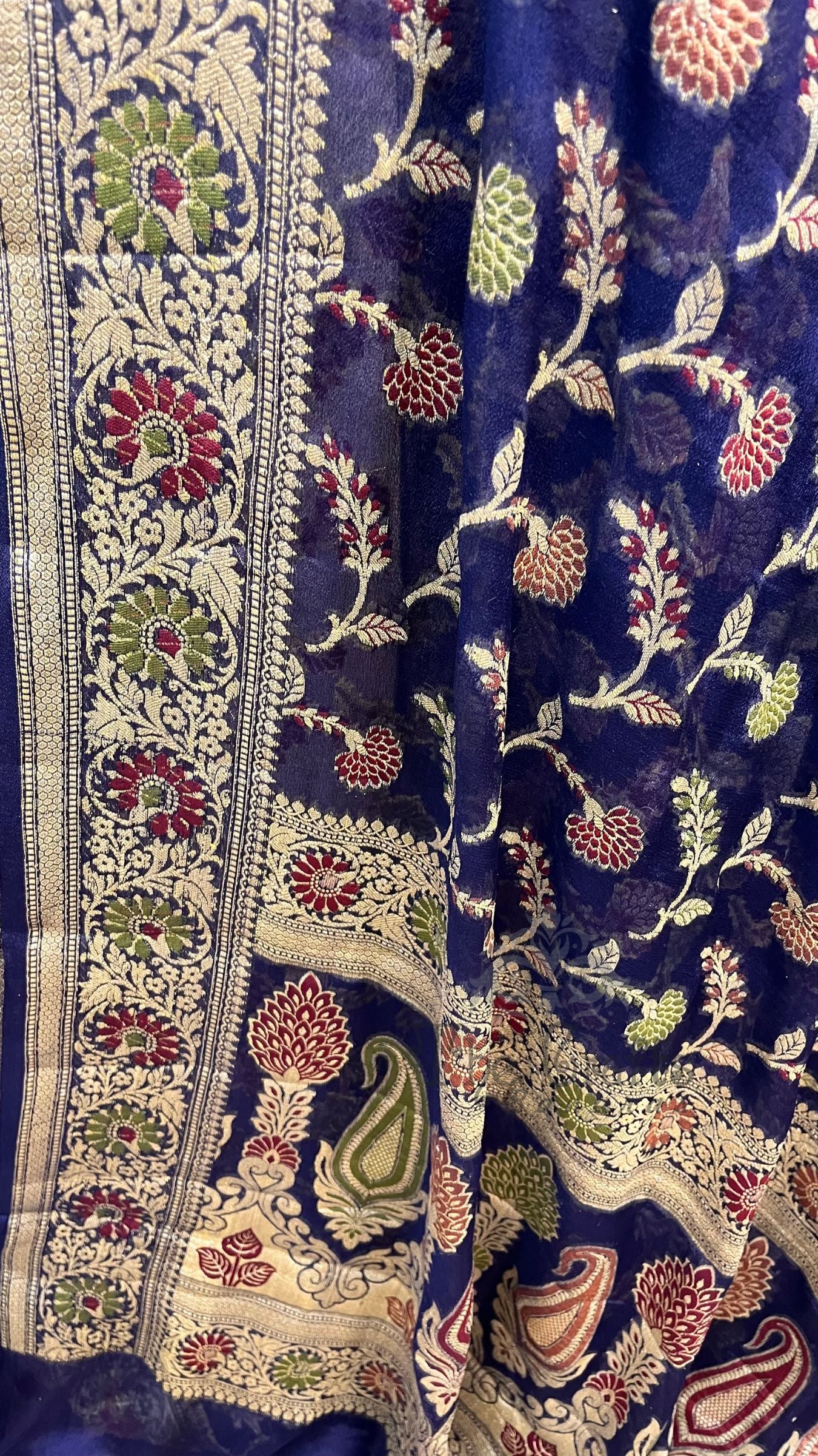Pure Khaddi Chiffon Banarasi Saree