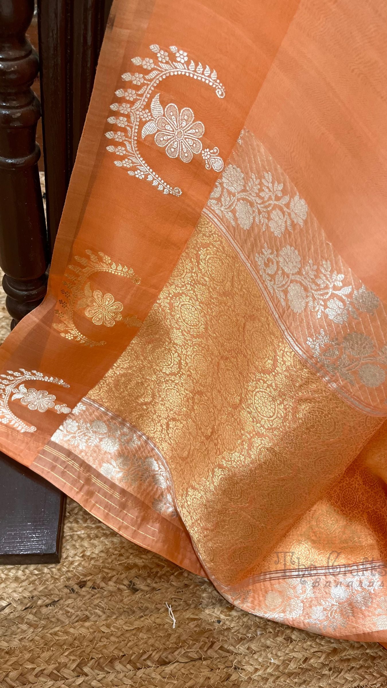 Pure Kora Silk Handloom Banarasi Saree