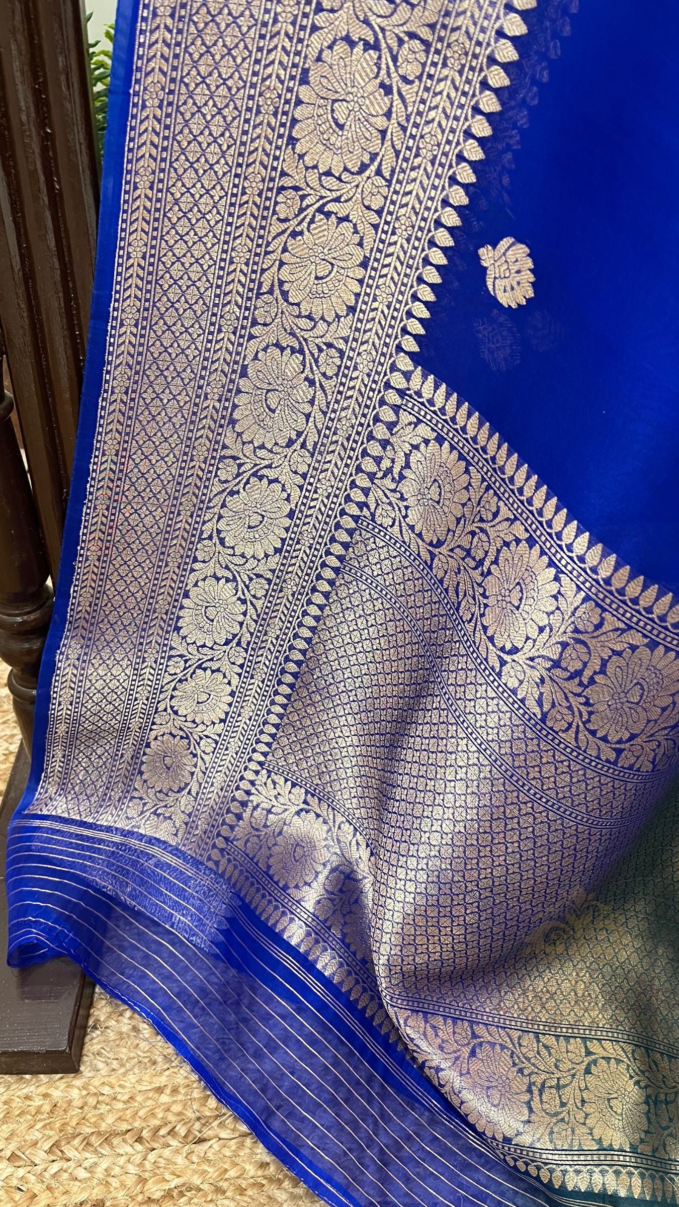 Pure Kora Silk Handloom Banarasi Saree
