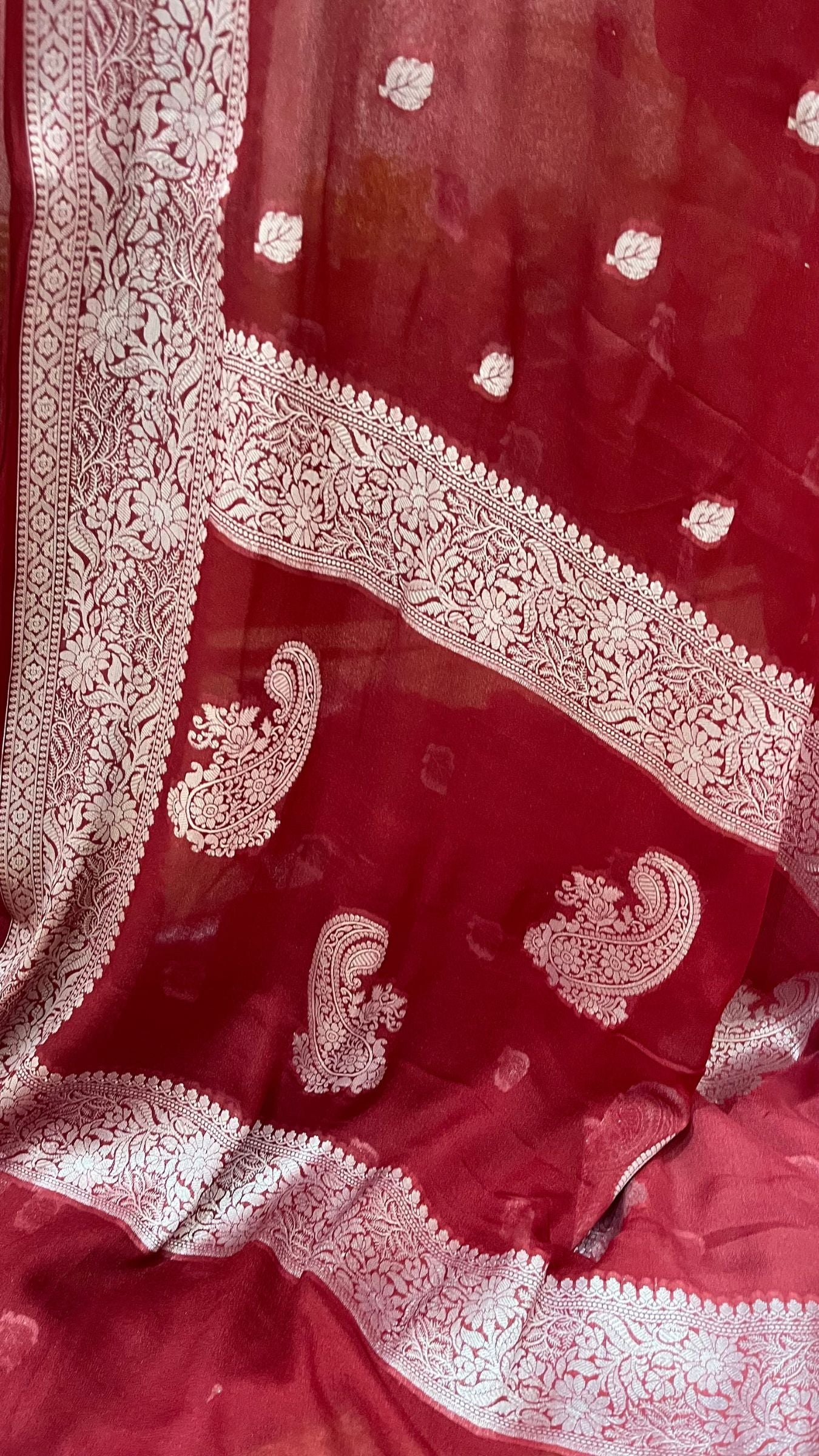 Pure Khaddi Chiffon Banarasi Saree
