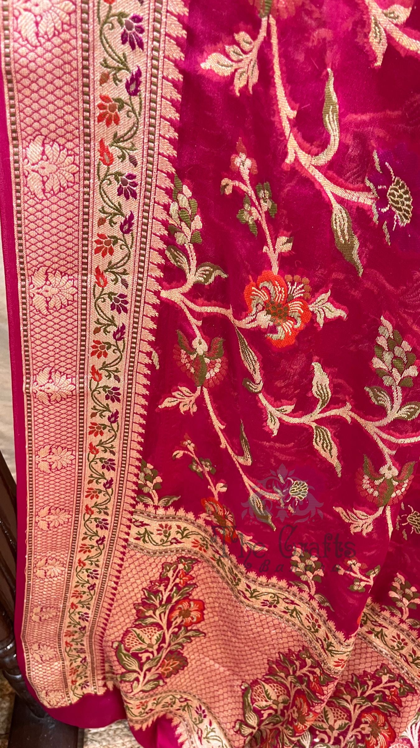 Pure Khaddi Chiffon Banarasi Saree