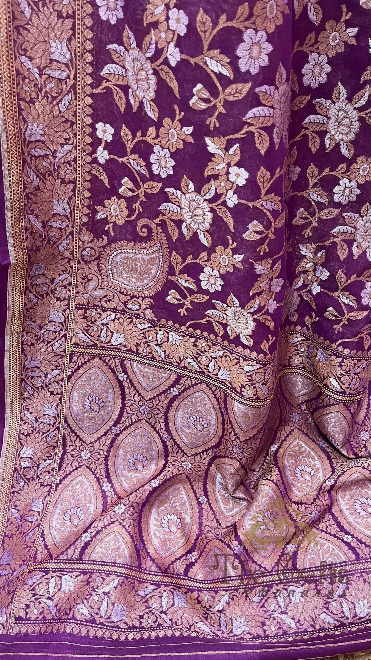 Pure Ektara Cotton Jamdani Banarasi Saree - Alfi