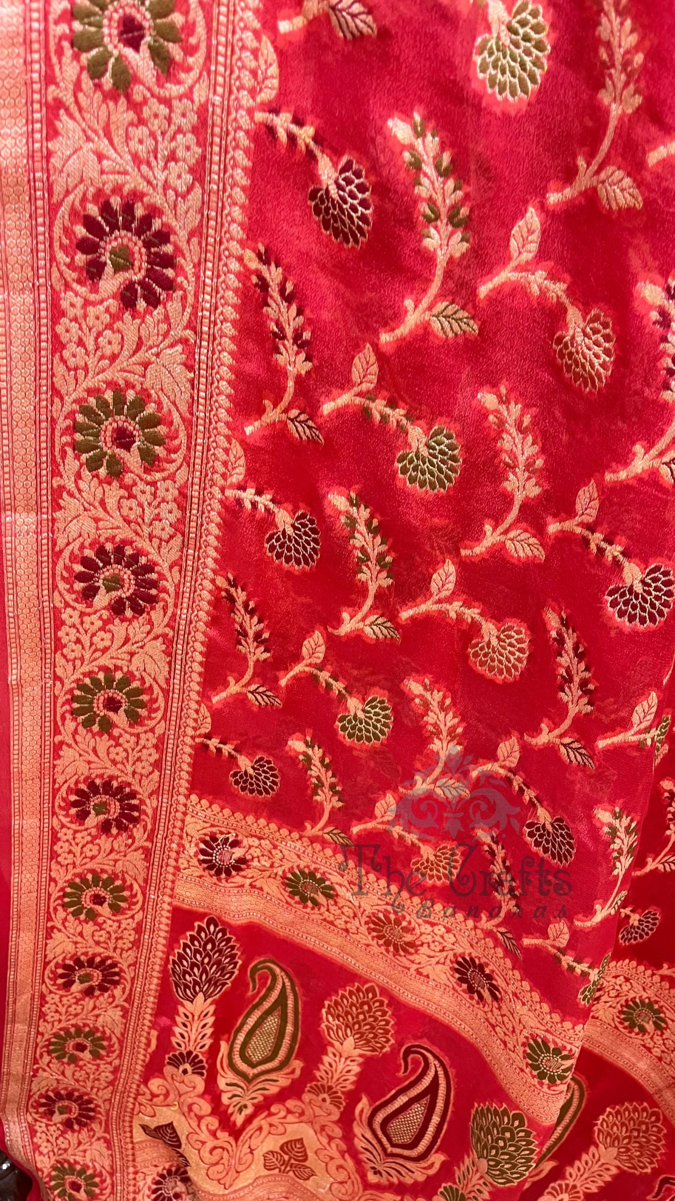 Pure Khaddi Chiffon Banarasi Saree