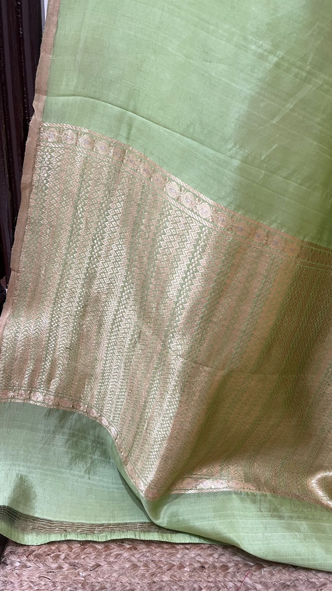 Pure  Mango Silk Handloom Banarasi Saree