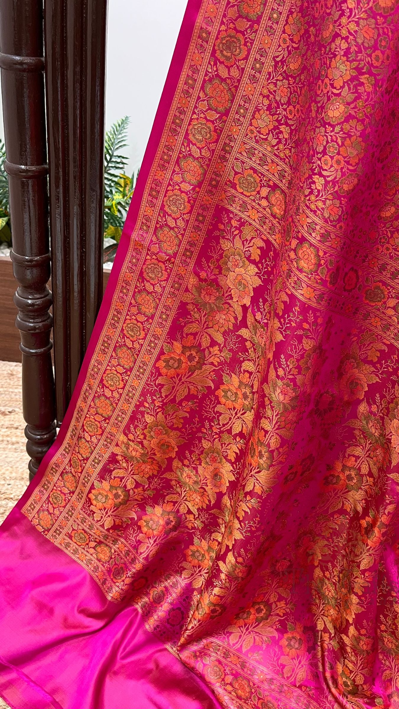Pure Soft Katan Jamawar Silk Handloom Banarasi Saree