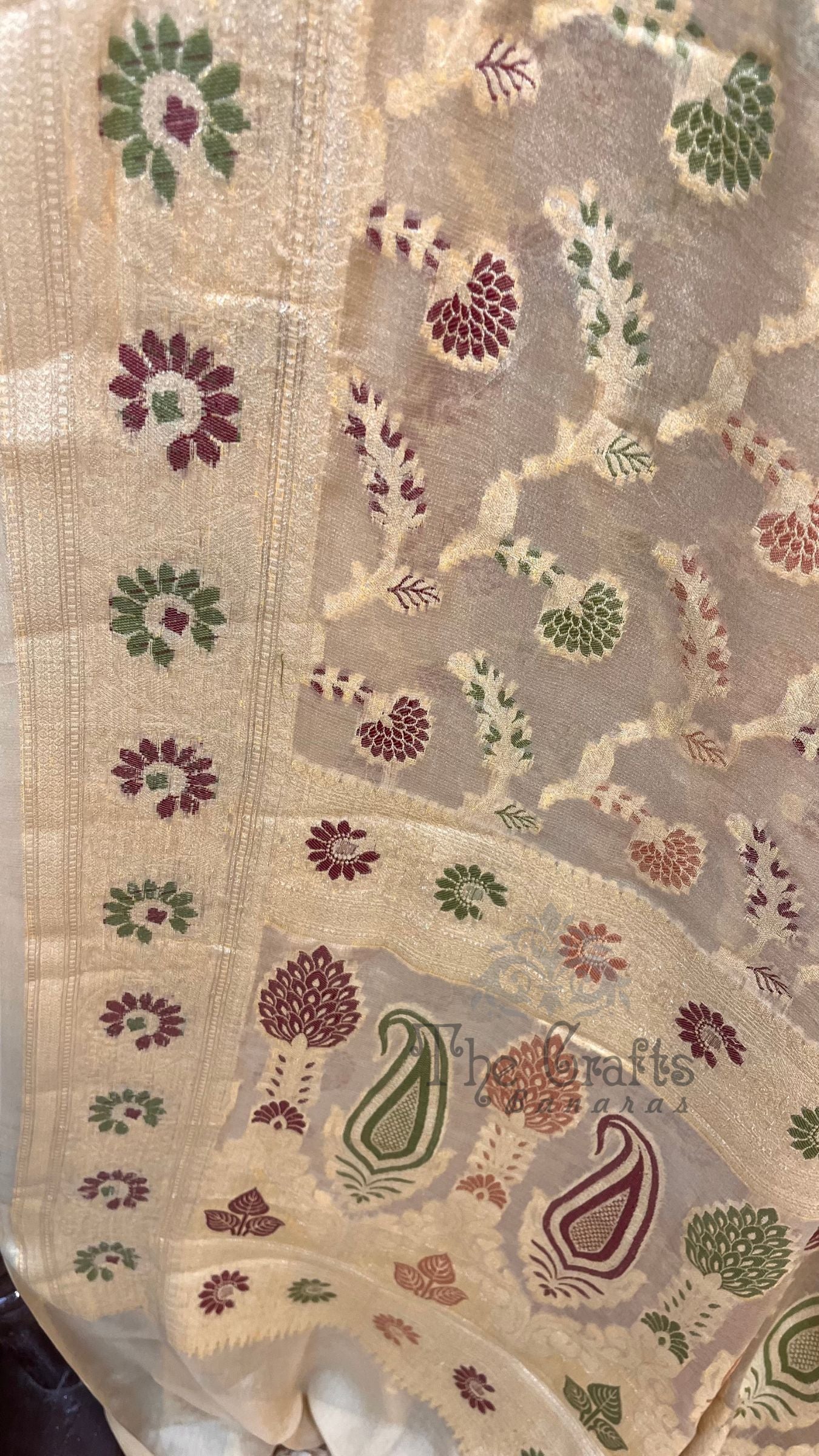 Pure Khaddi Chiffon Banarasi Saree