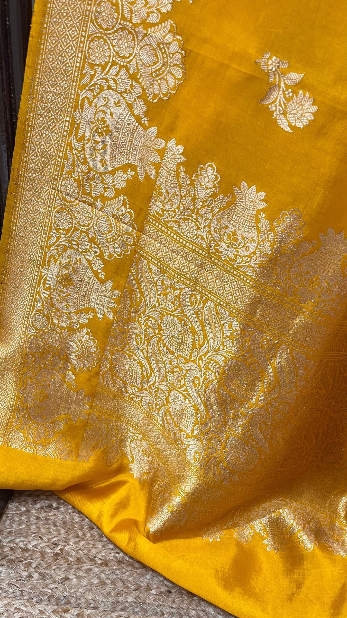 Pure Mango Silk Handloom Banarasi Saree