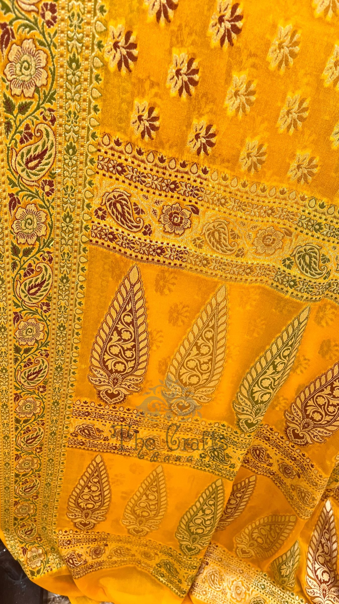 Pure Khaddi Chiffon Banarasi Saree